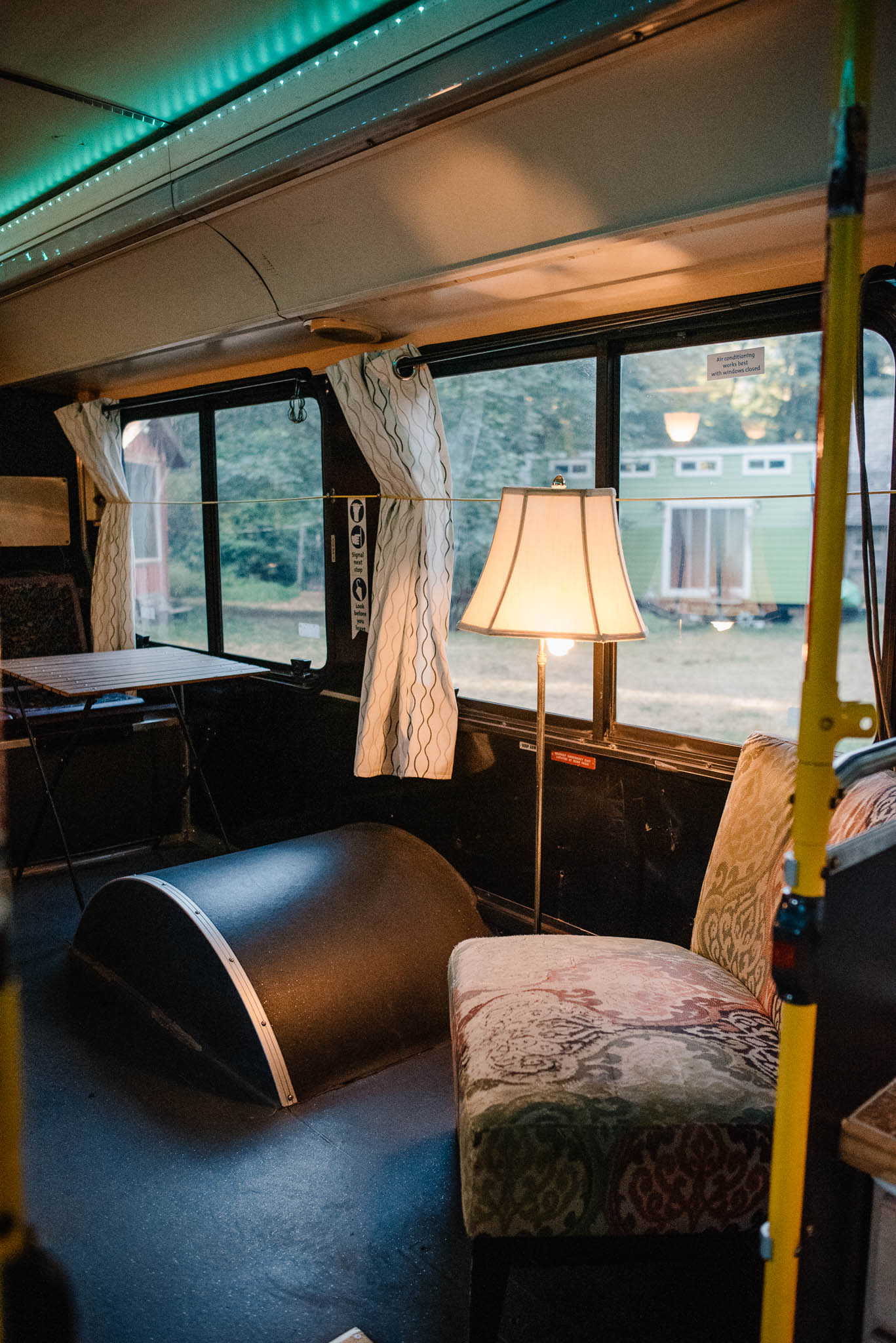 Siting spot inside the kitchen/bus
