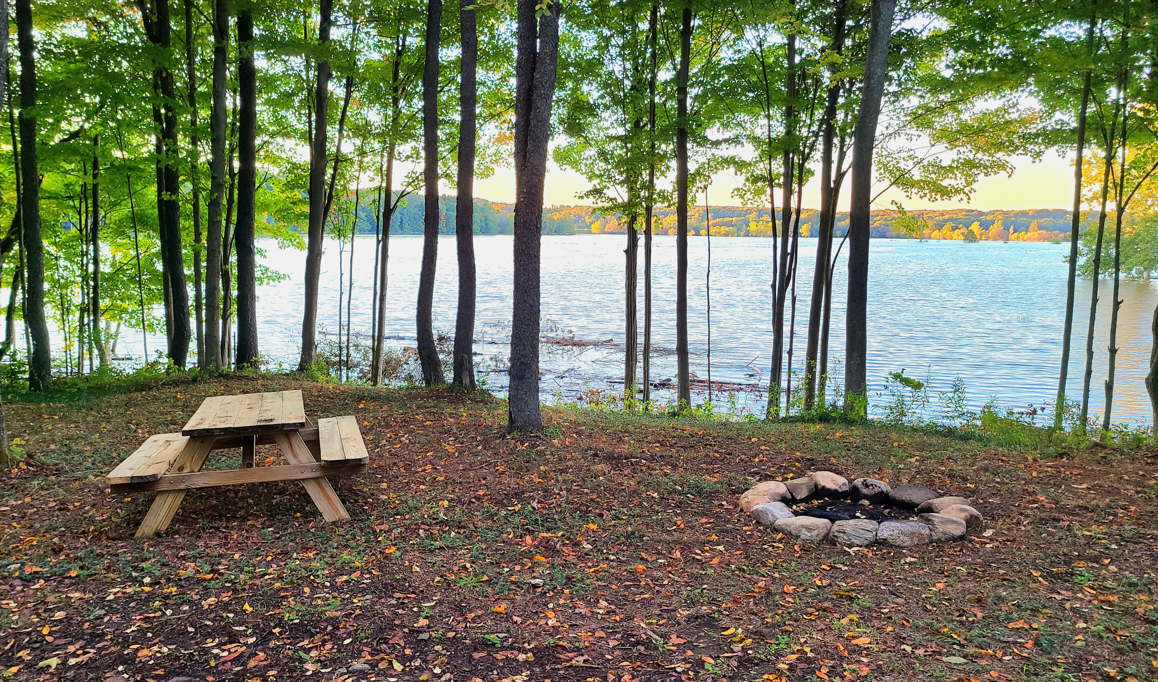High water view from the campsite.
