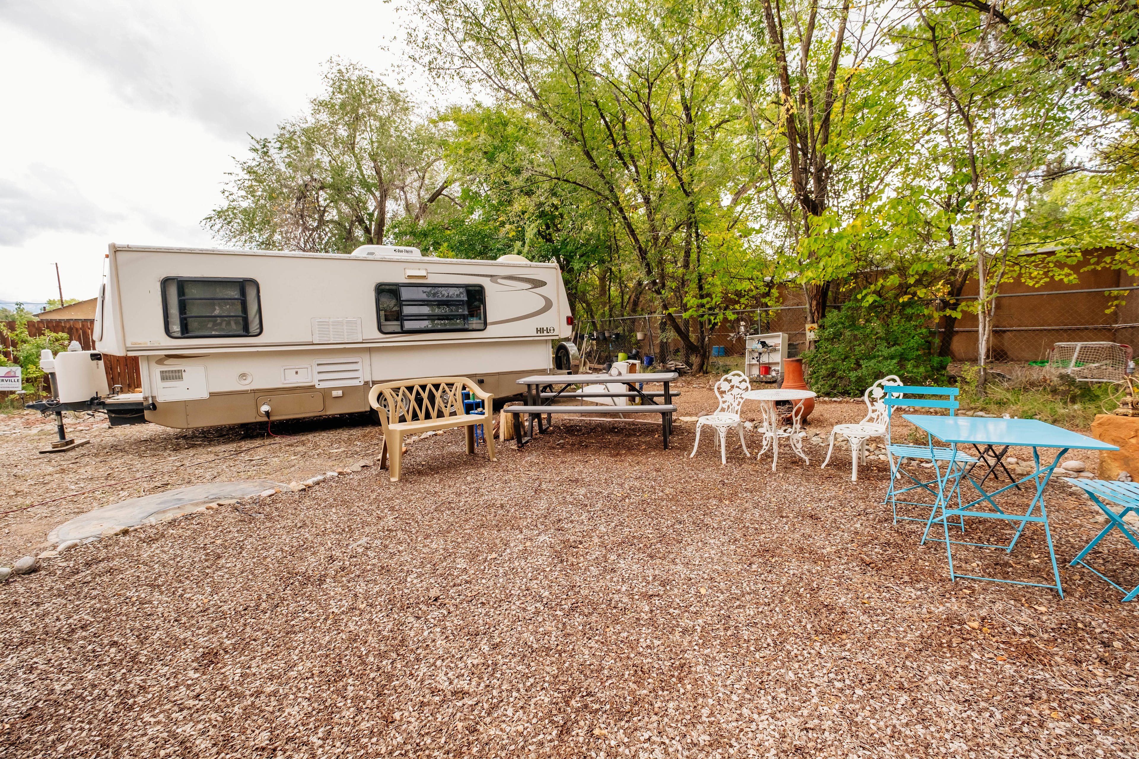 Trailer parking next to group area