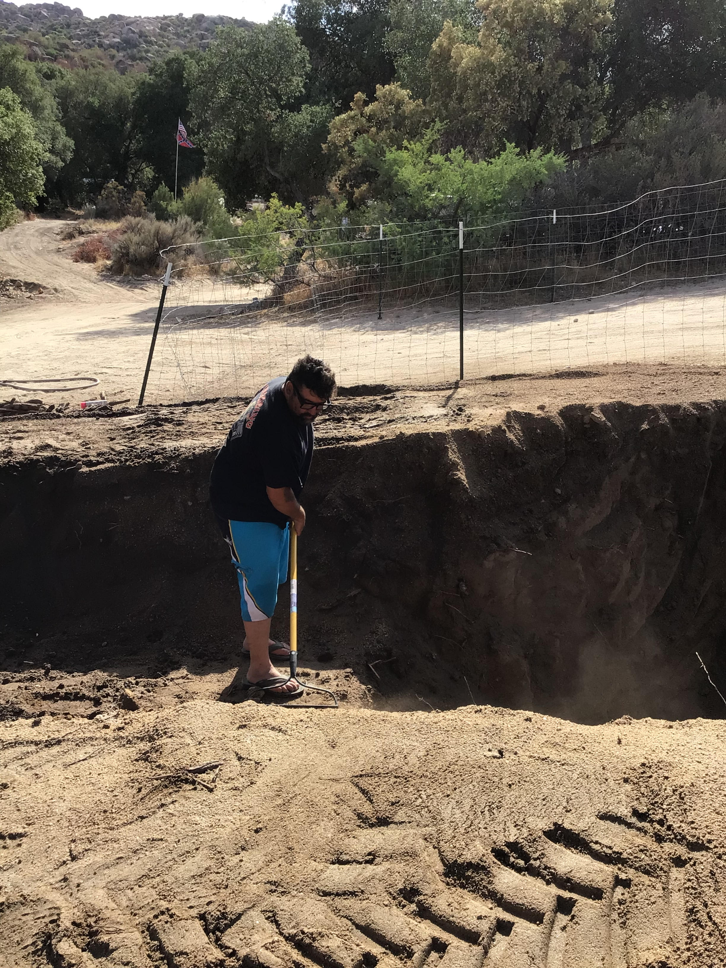 Digging a pond
