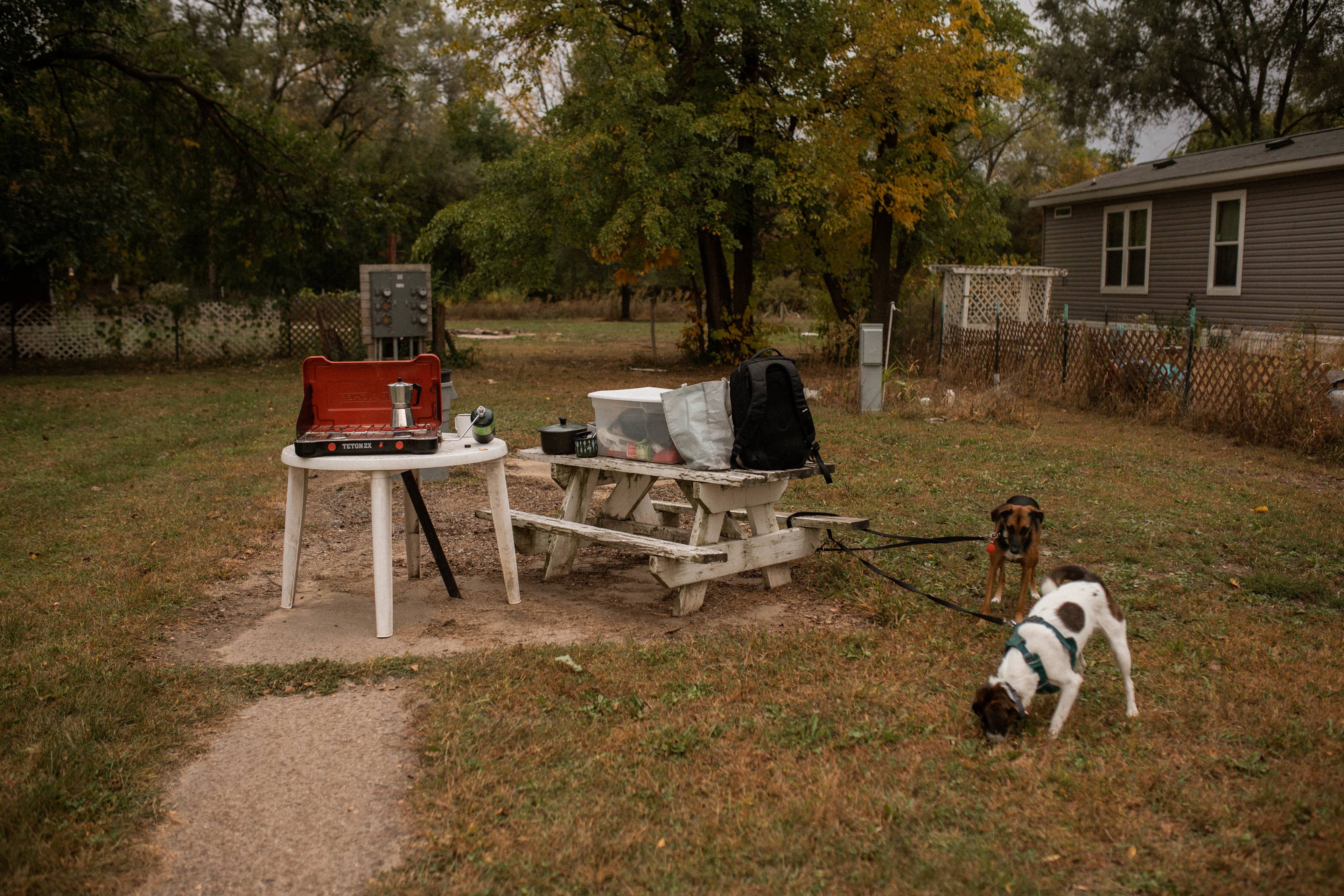 Plenty of table space to create a breakfast station!