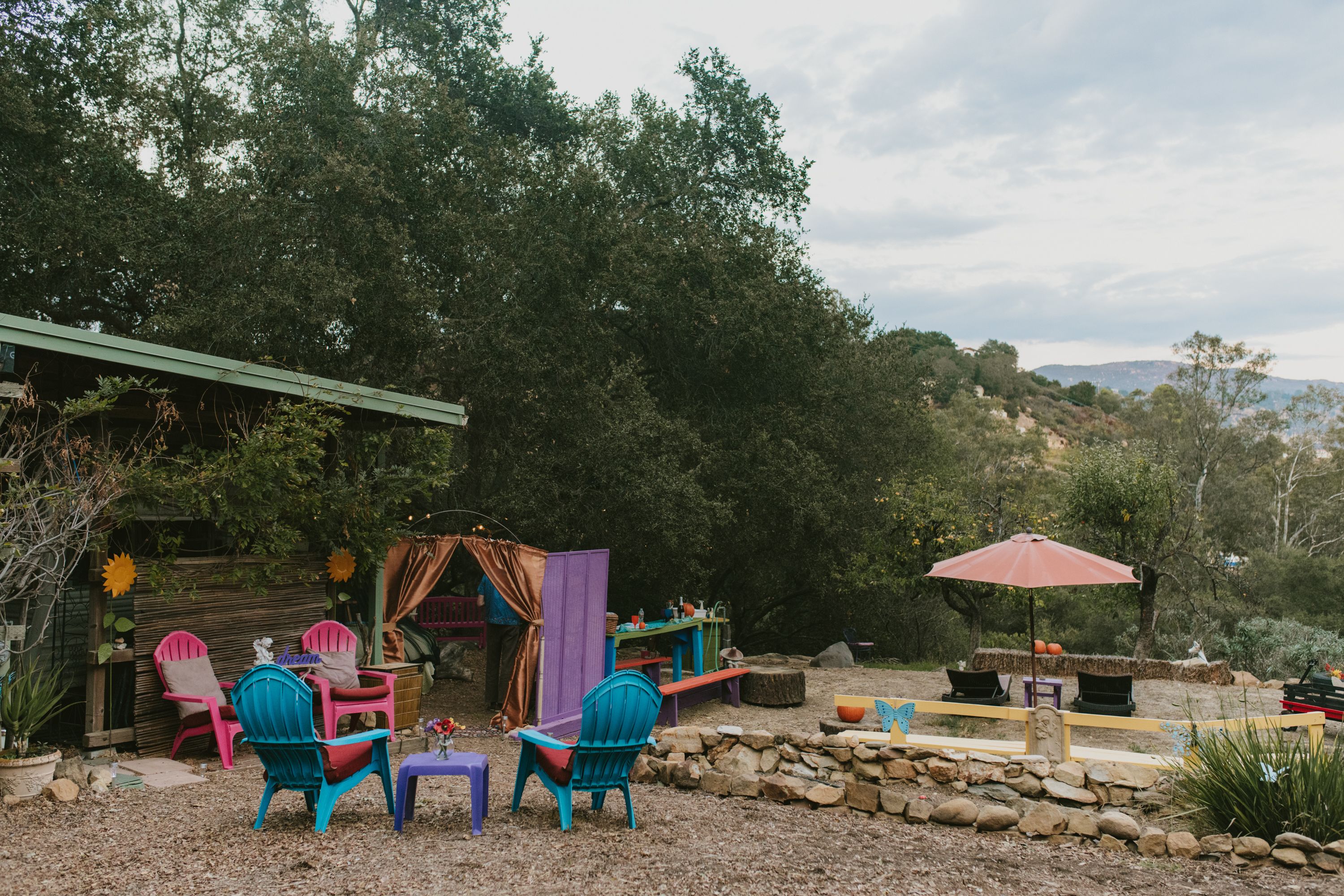 The view looking over the campsite