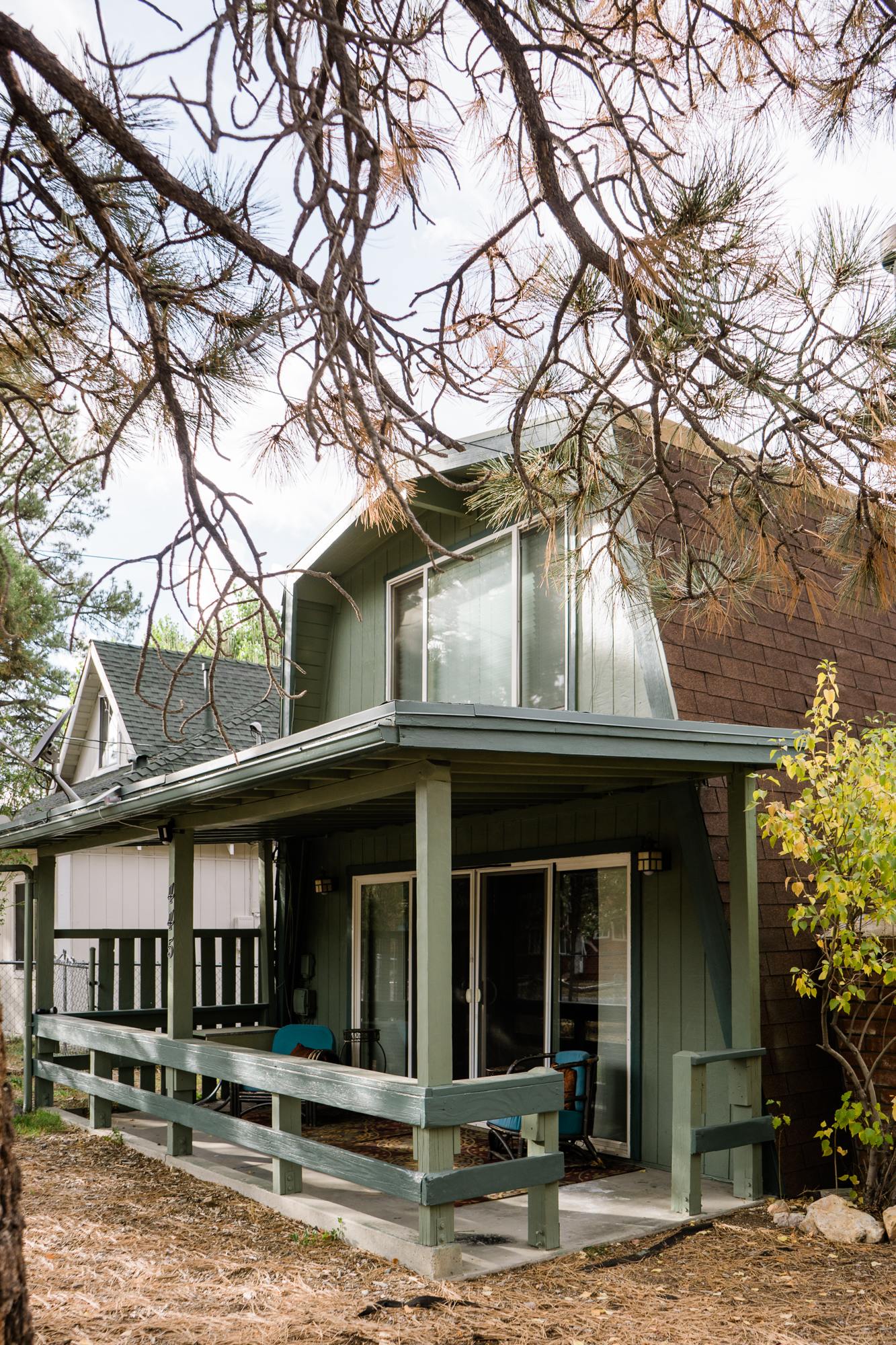 the cabin in the afternoon light
