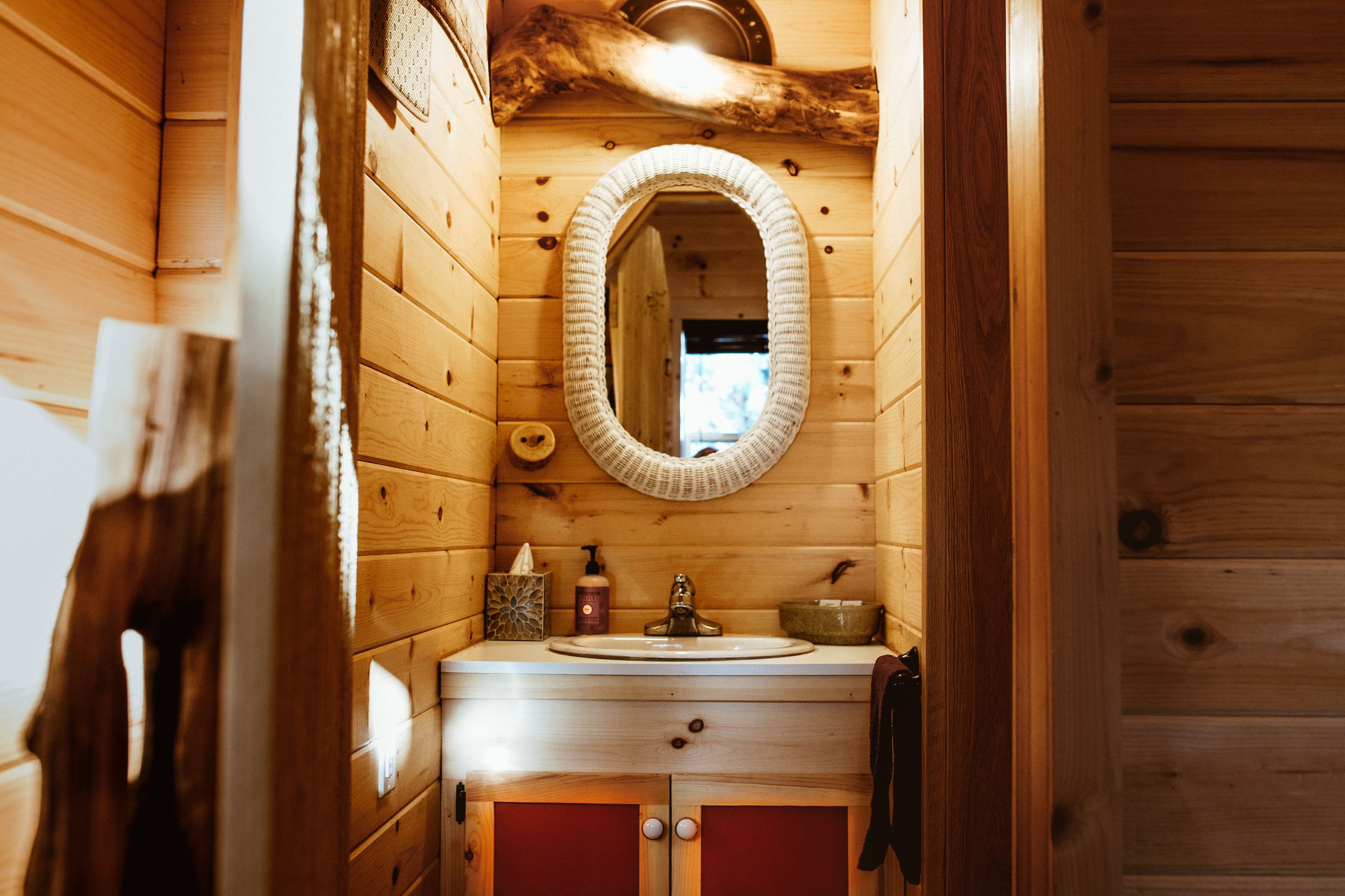 Downstairs sink and shower to the right