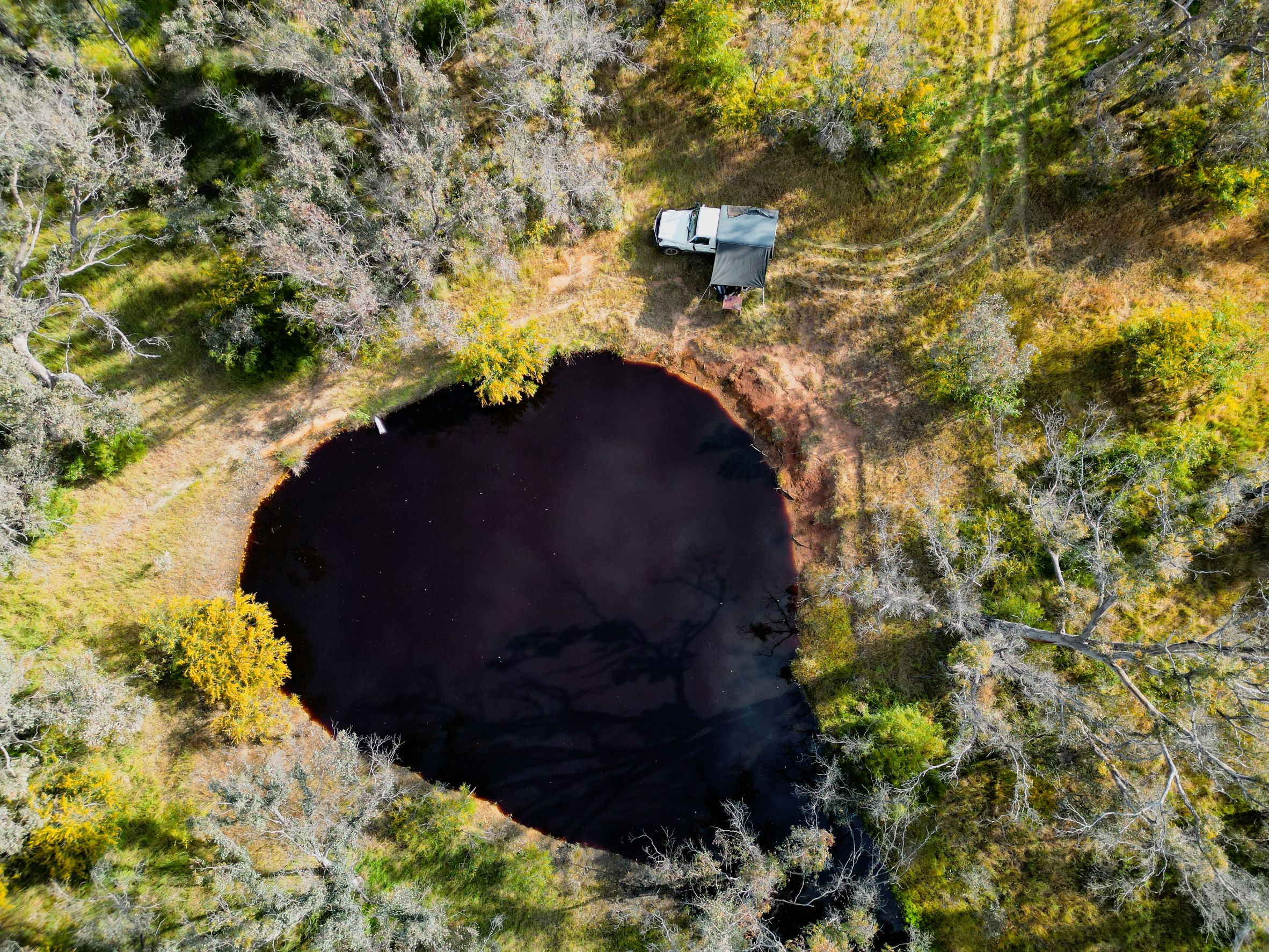 the water hole, a short walk from the campsite
