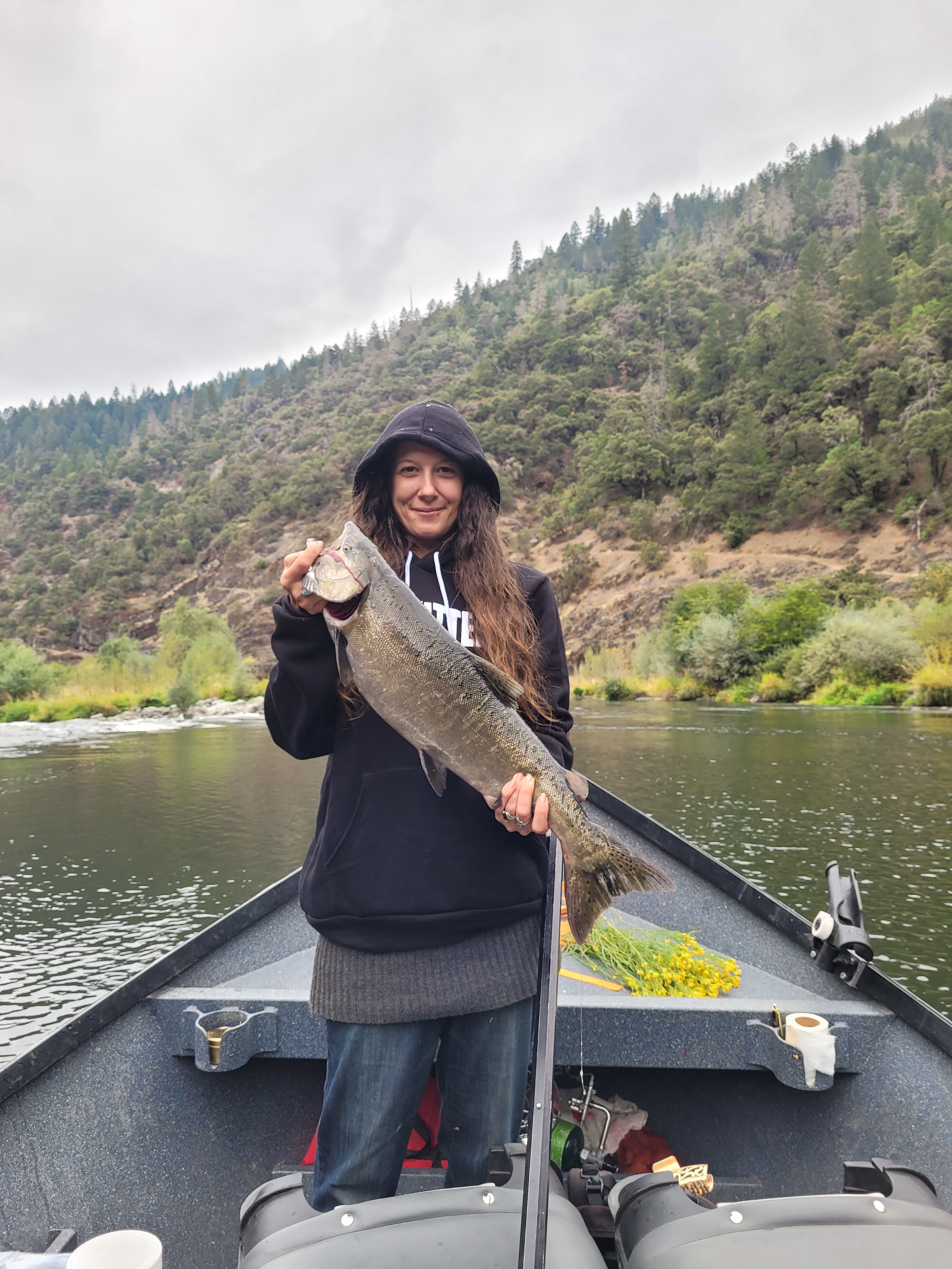 Salmon fishing at the Grave Creek Boat Ramp