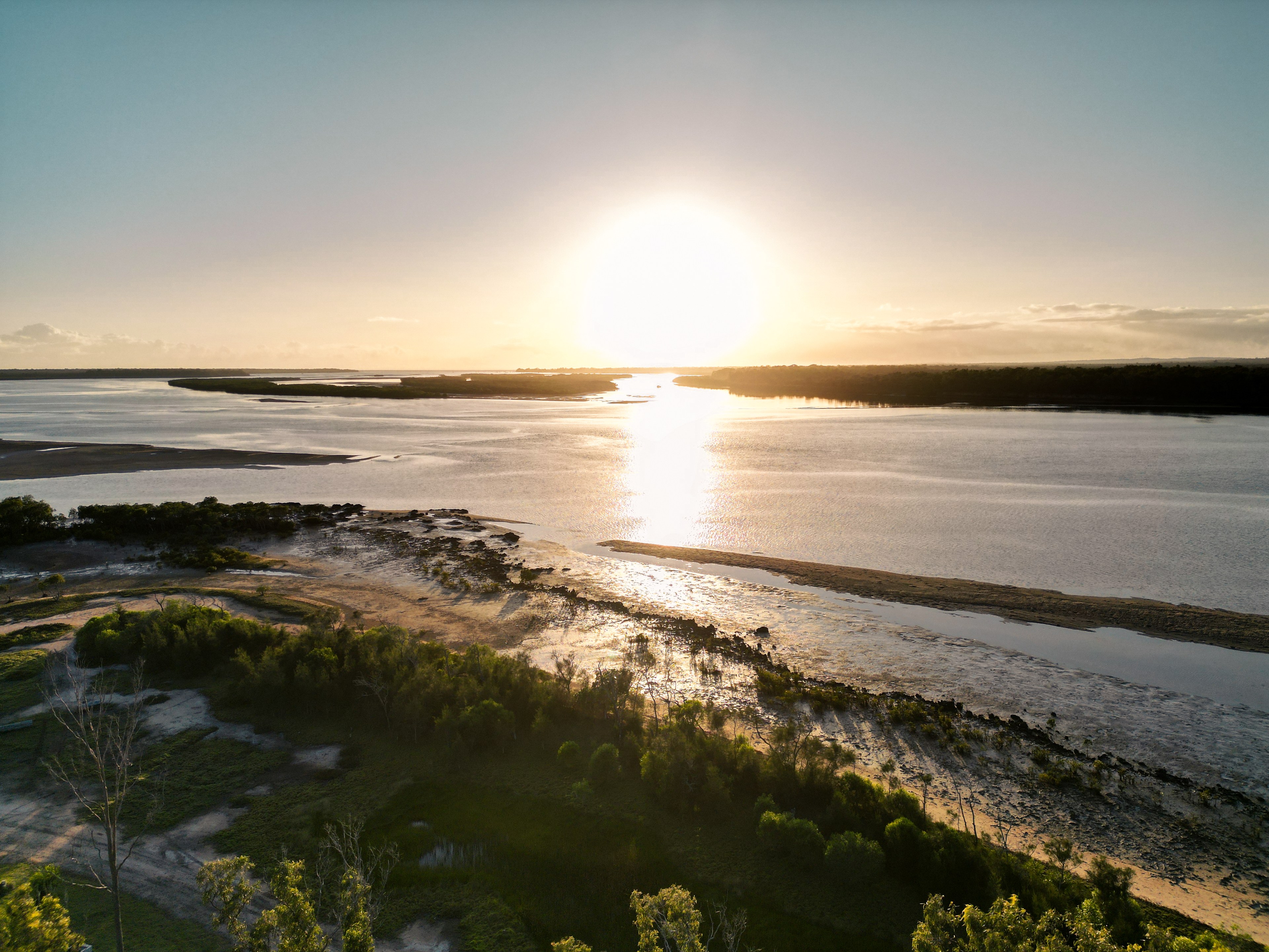 Looking out at the river