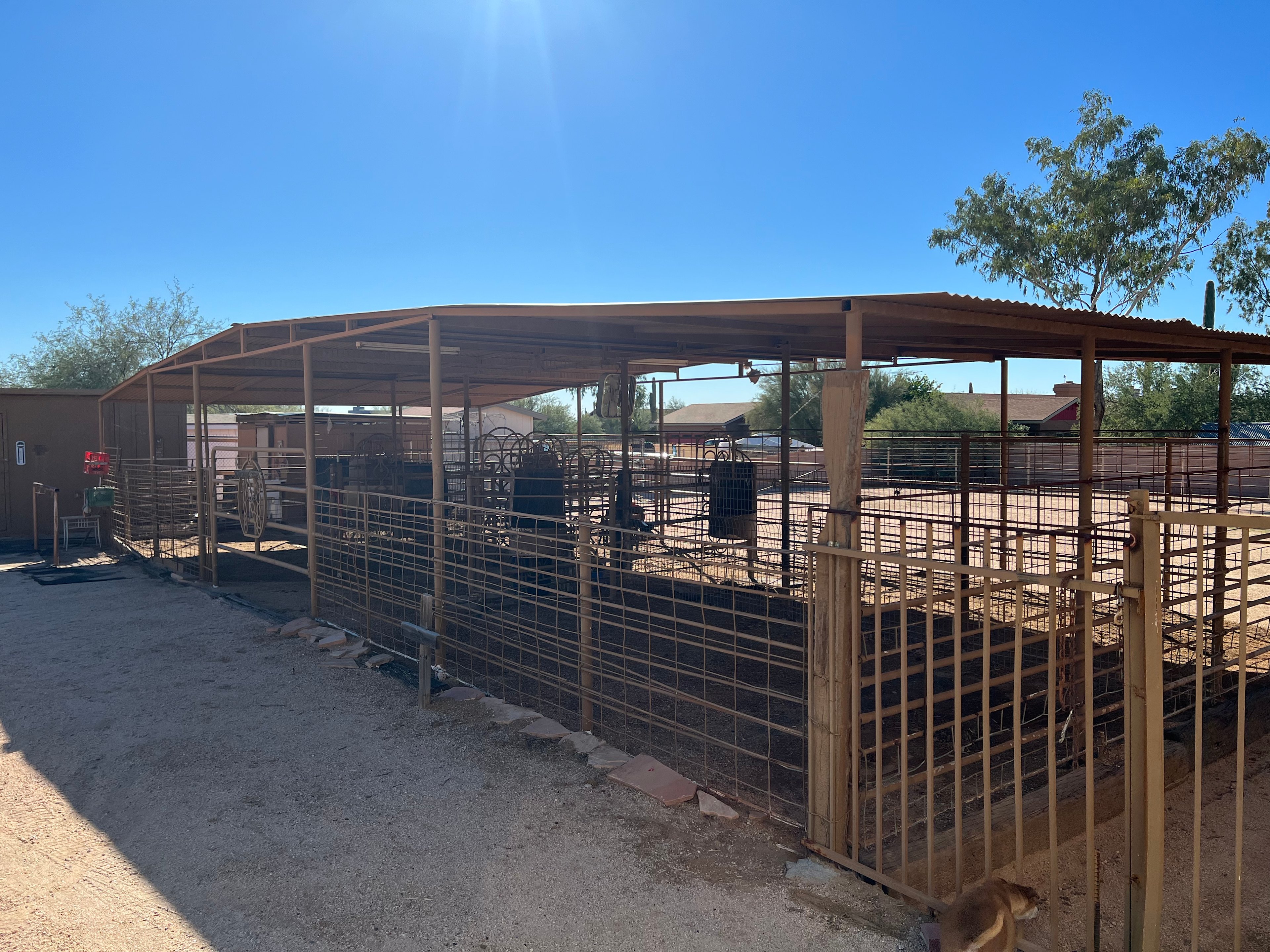 Pen on back of property 