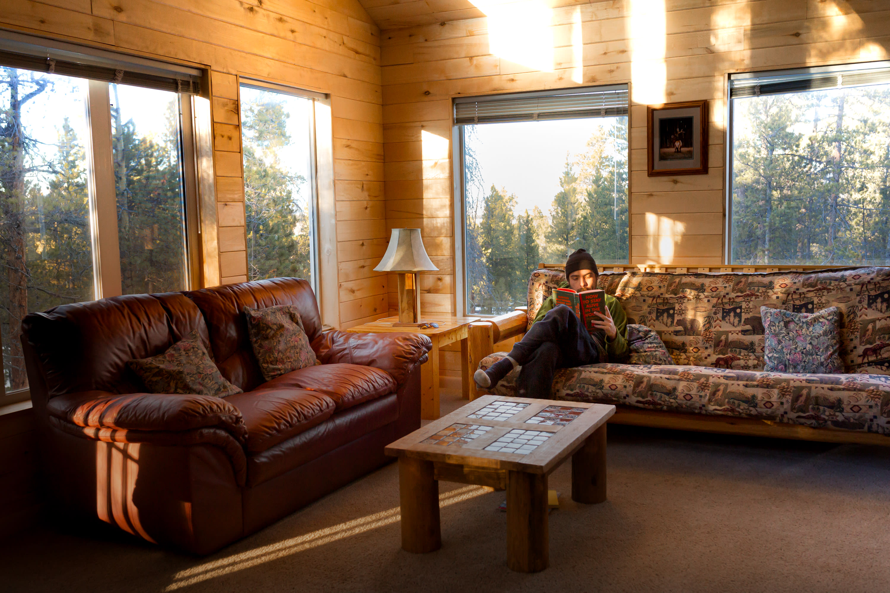 Warm light floods the rooms