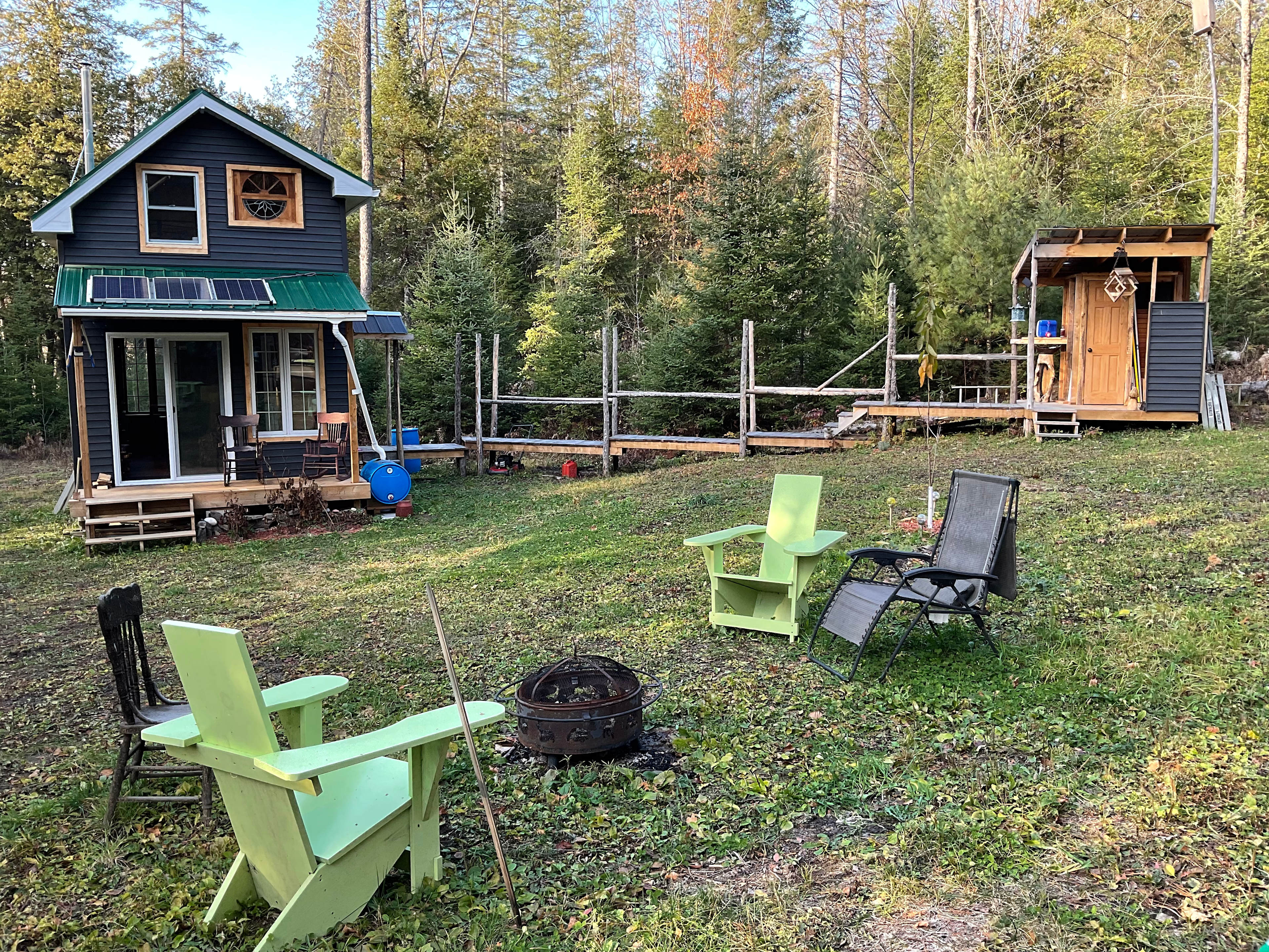 Welcome to the forest house. Designed and built by my son and myself. 
