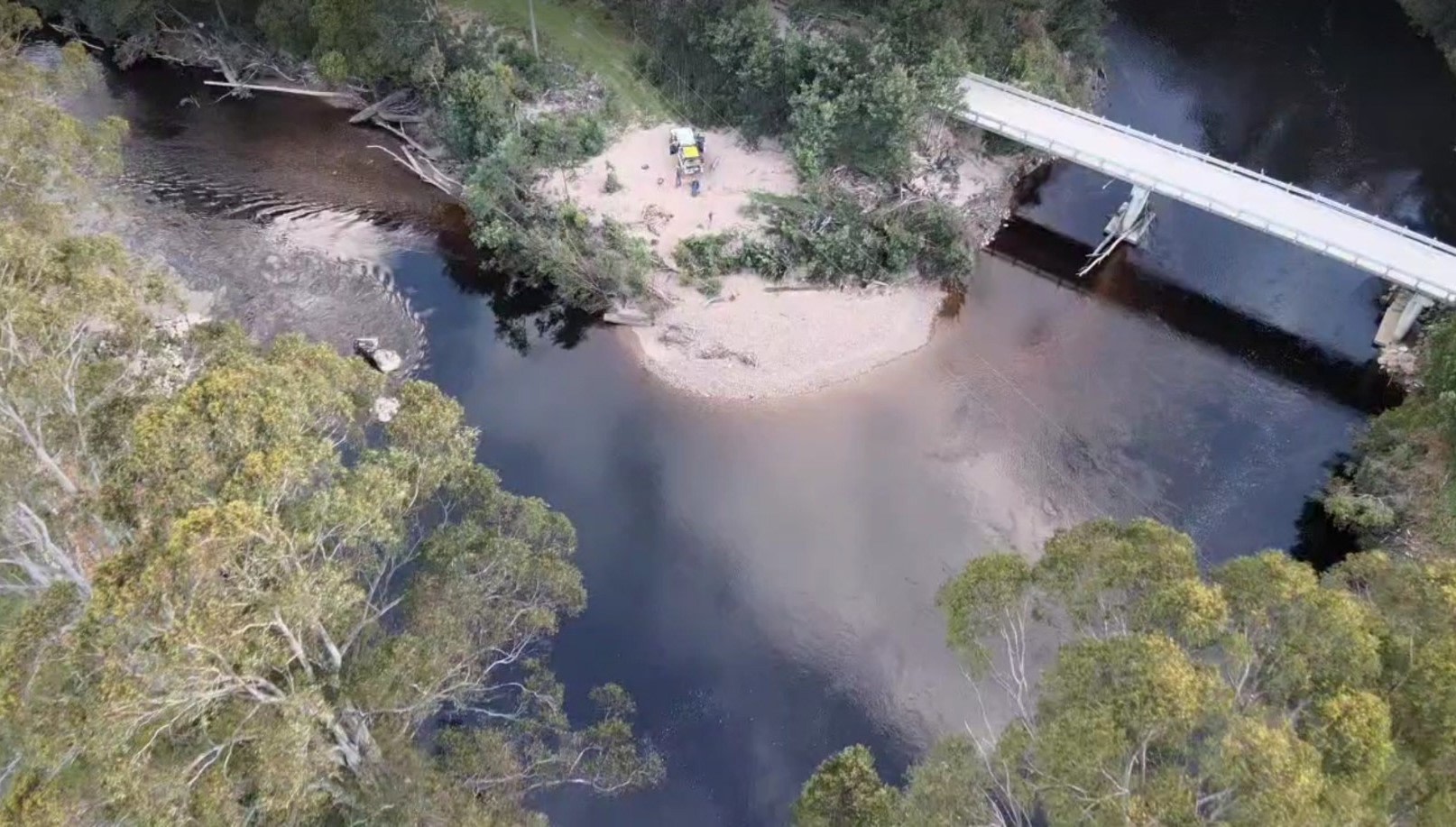 River bend swimming beside camp sites