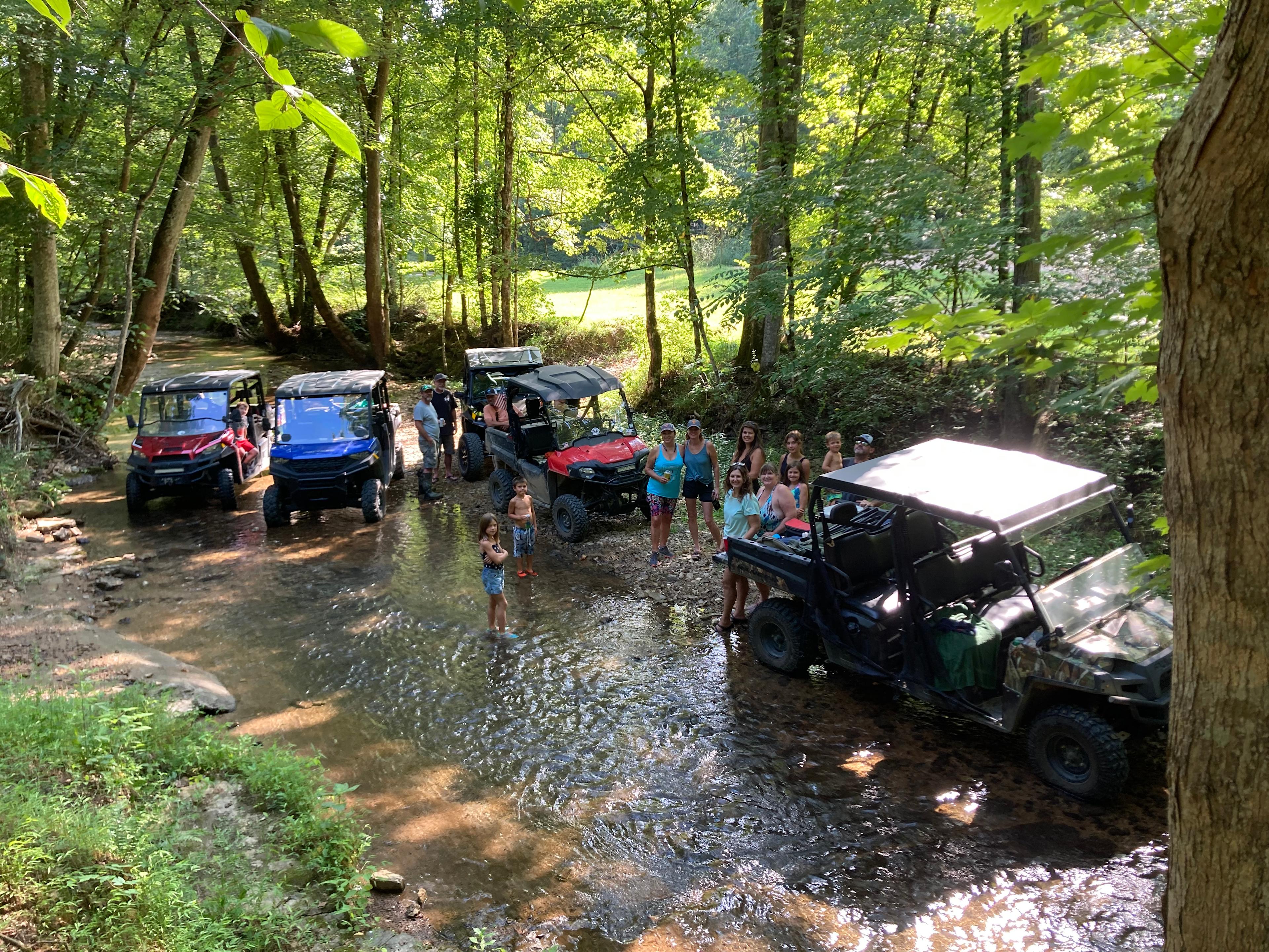 Cooling down after a big tour around the block.  Standing on Site 1.  Machines in the background are in front of Site 2. 
