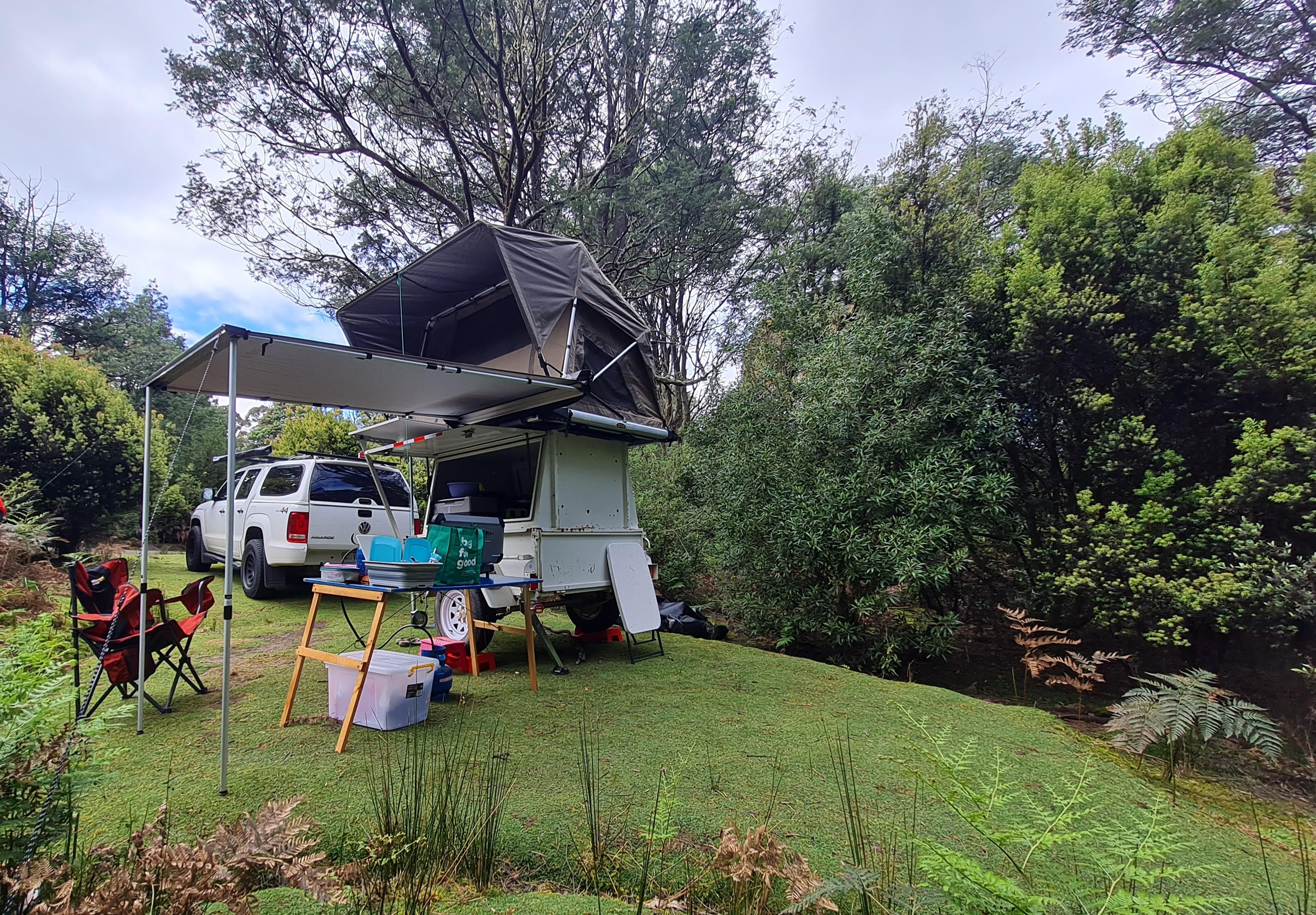 car accessible camp site in a nature reserve