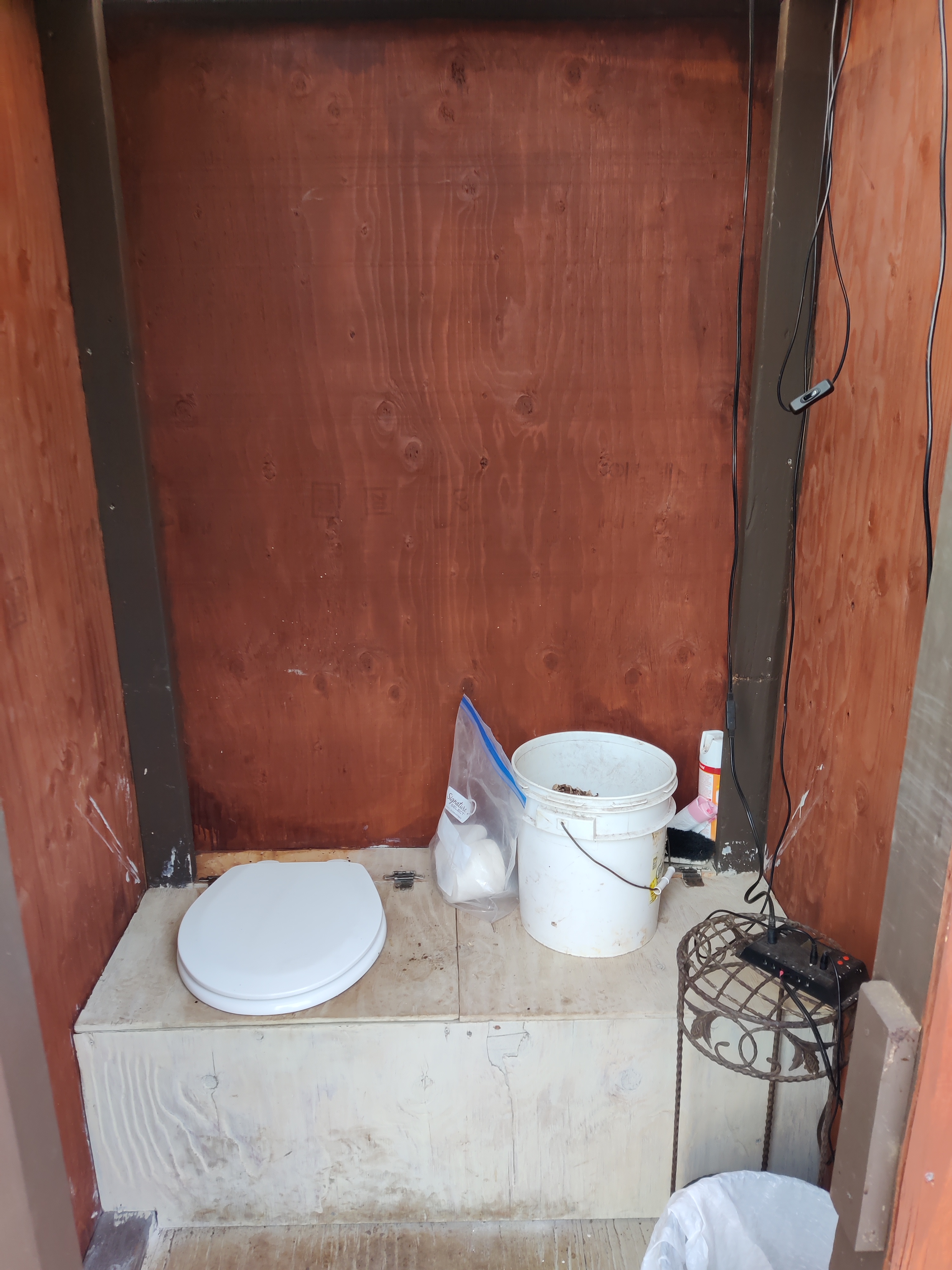 Compost outhouse - inside