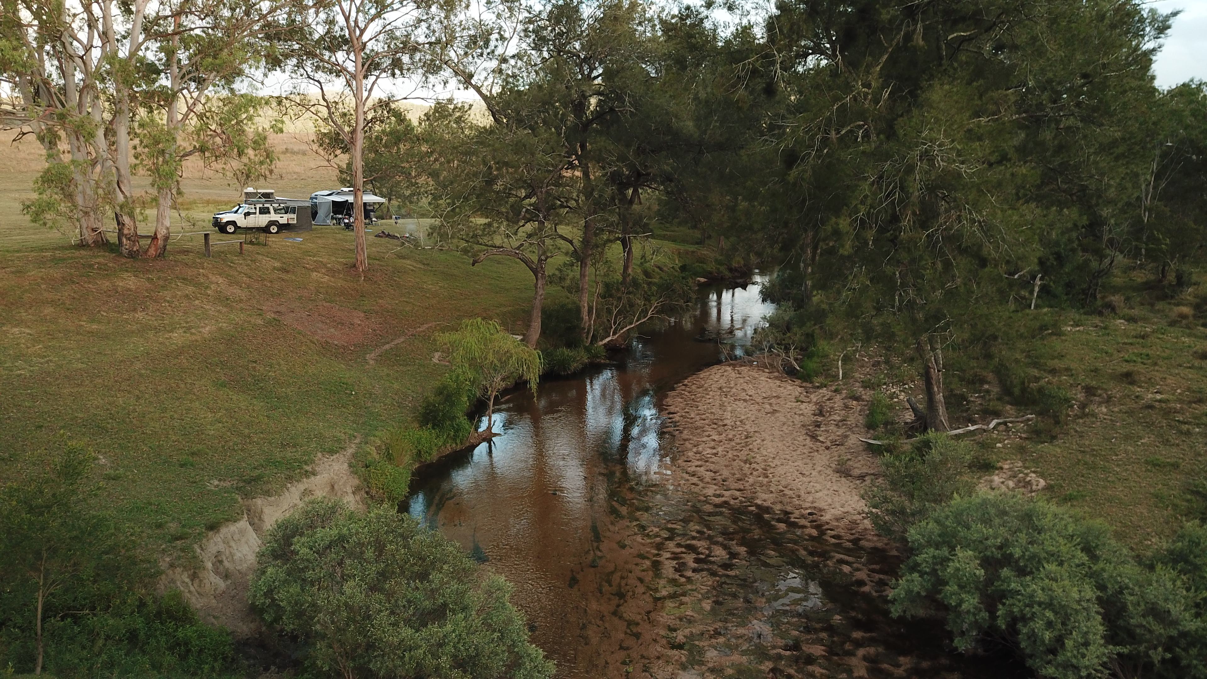 Looking East towards our campsite