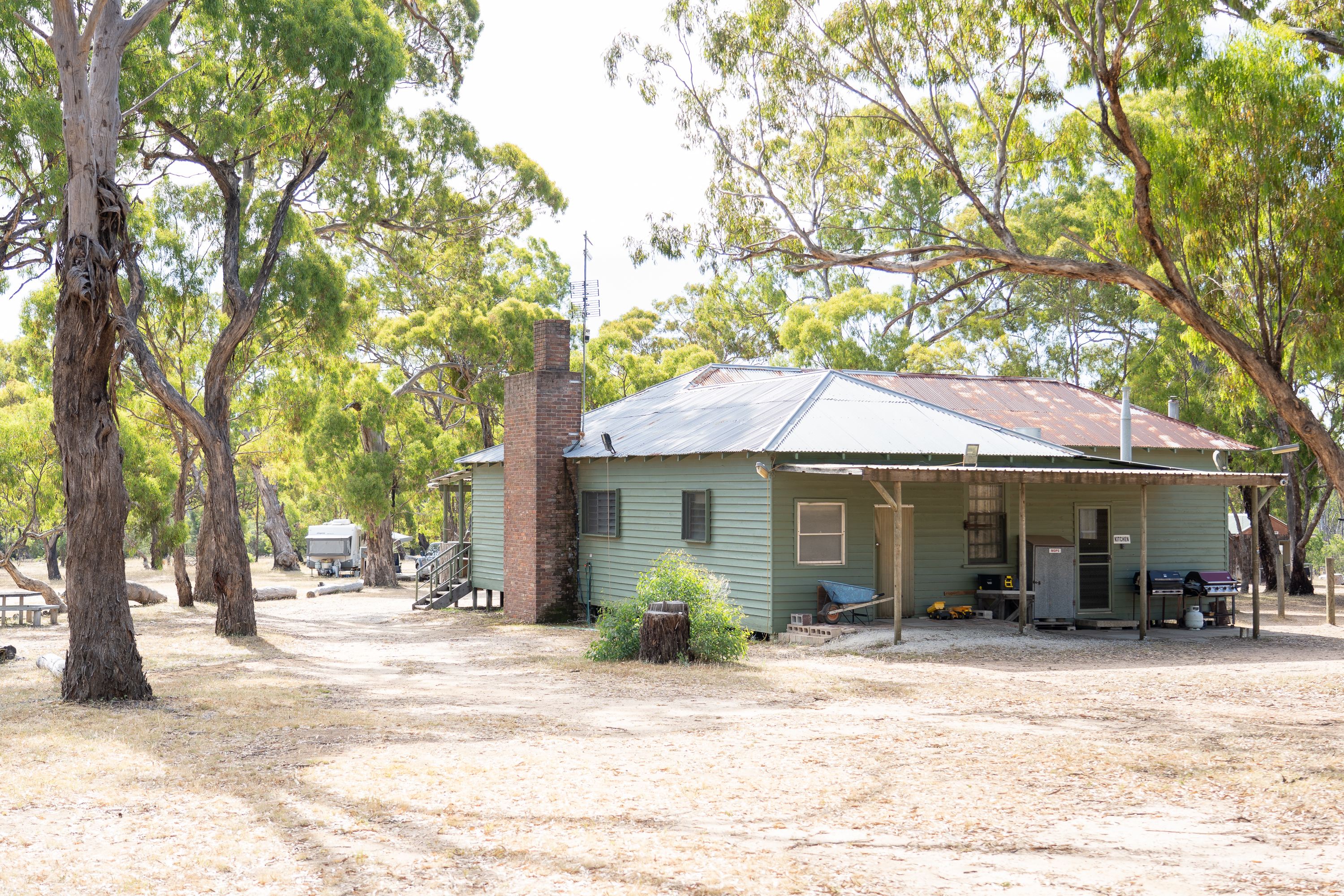 Kitchen is at the back of this building