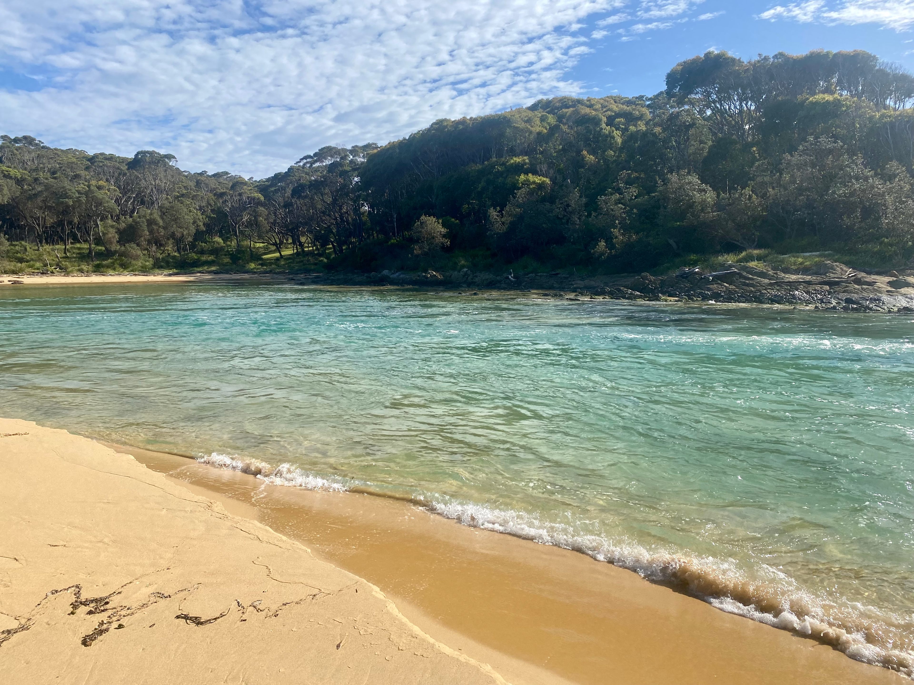 Beautiful murrah lagoon at northern end of front Bunga Beach. A bit of a walk to get to but well worth it. 