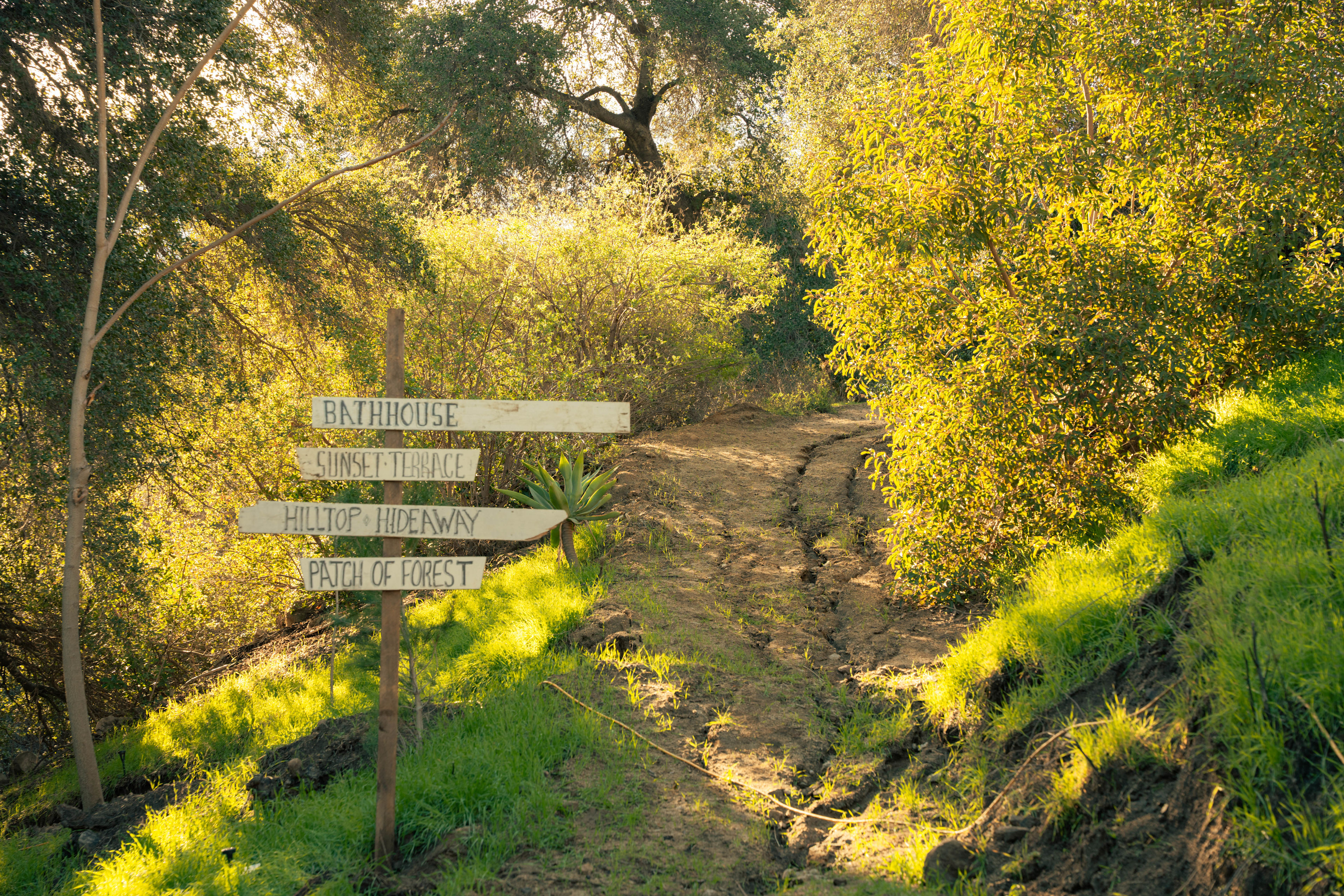 The walkway to top of camp 