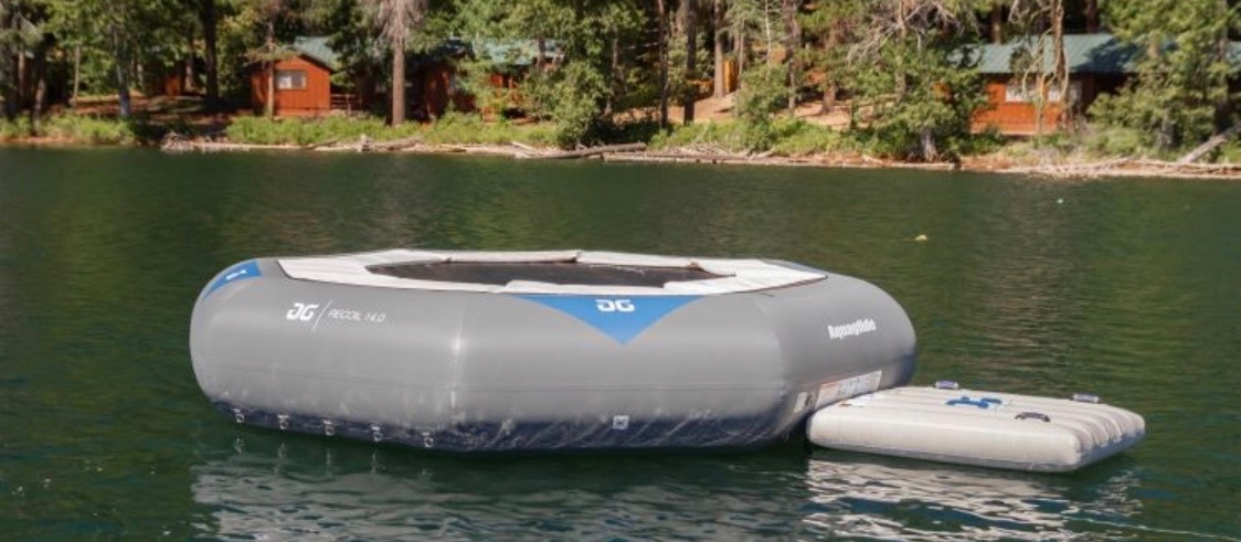 Our new water trampoline. Holds 5 adults chillin or 3 adults bouncing. 