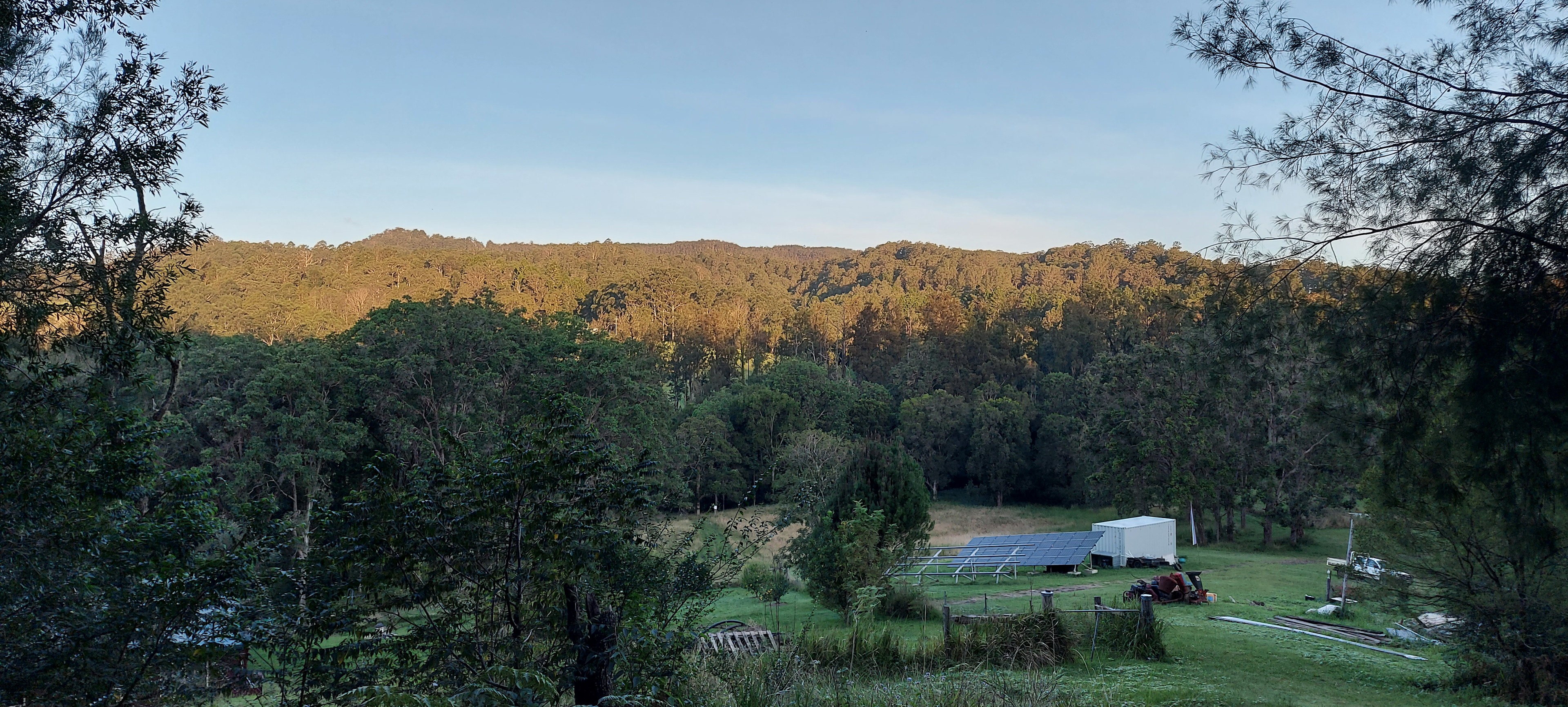 Billen Cliffs and the view over our solar grid