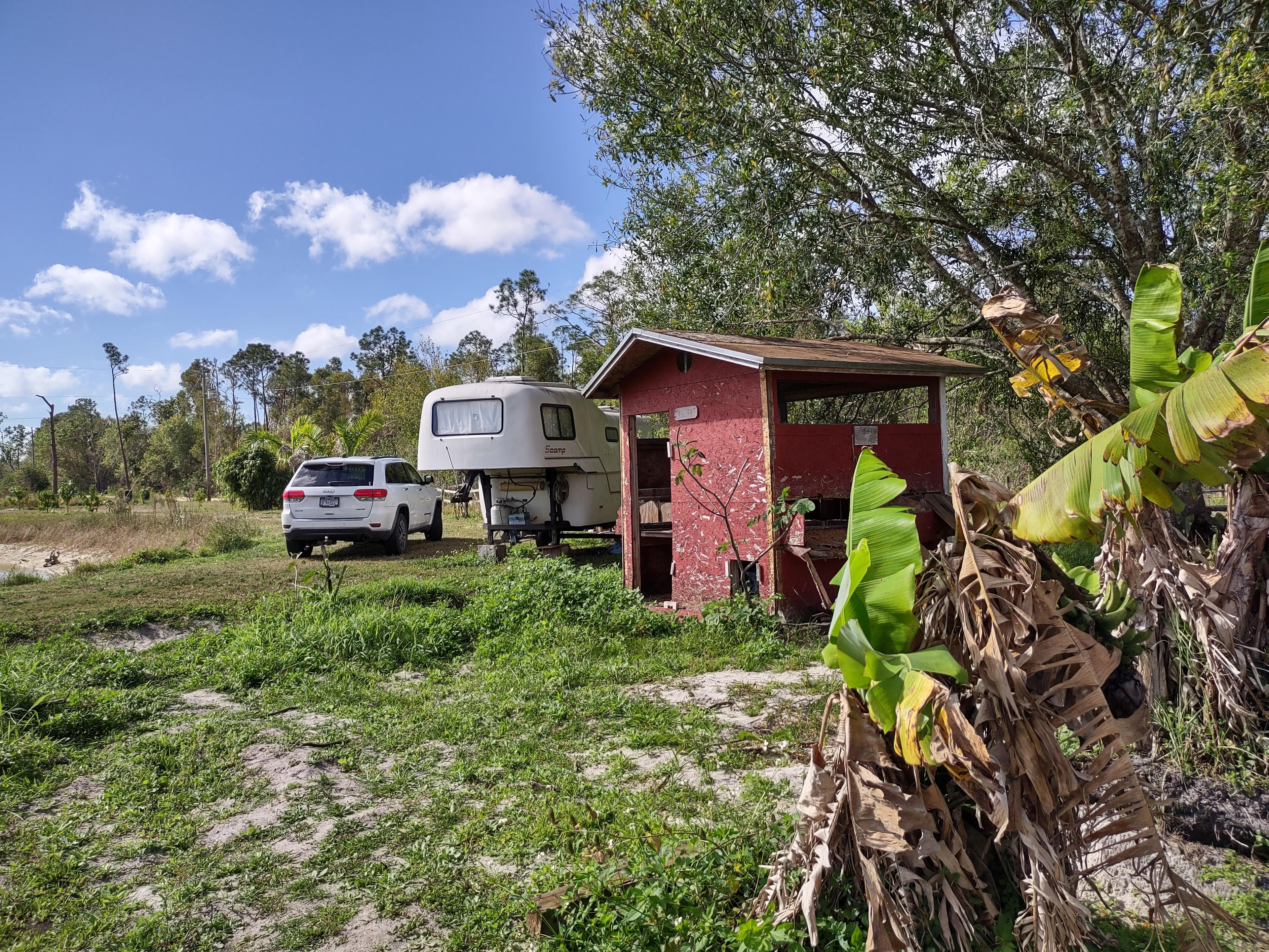 At the entrance to the property 
