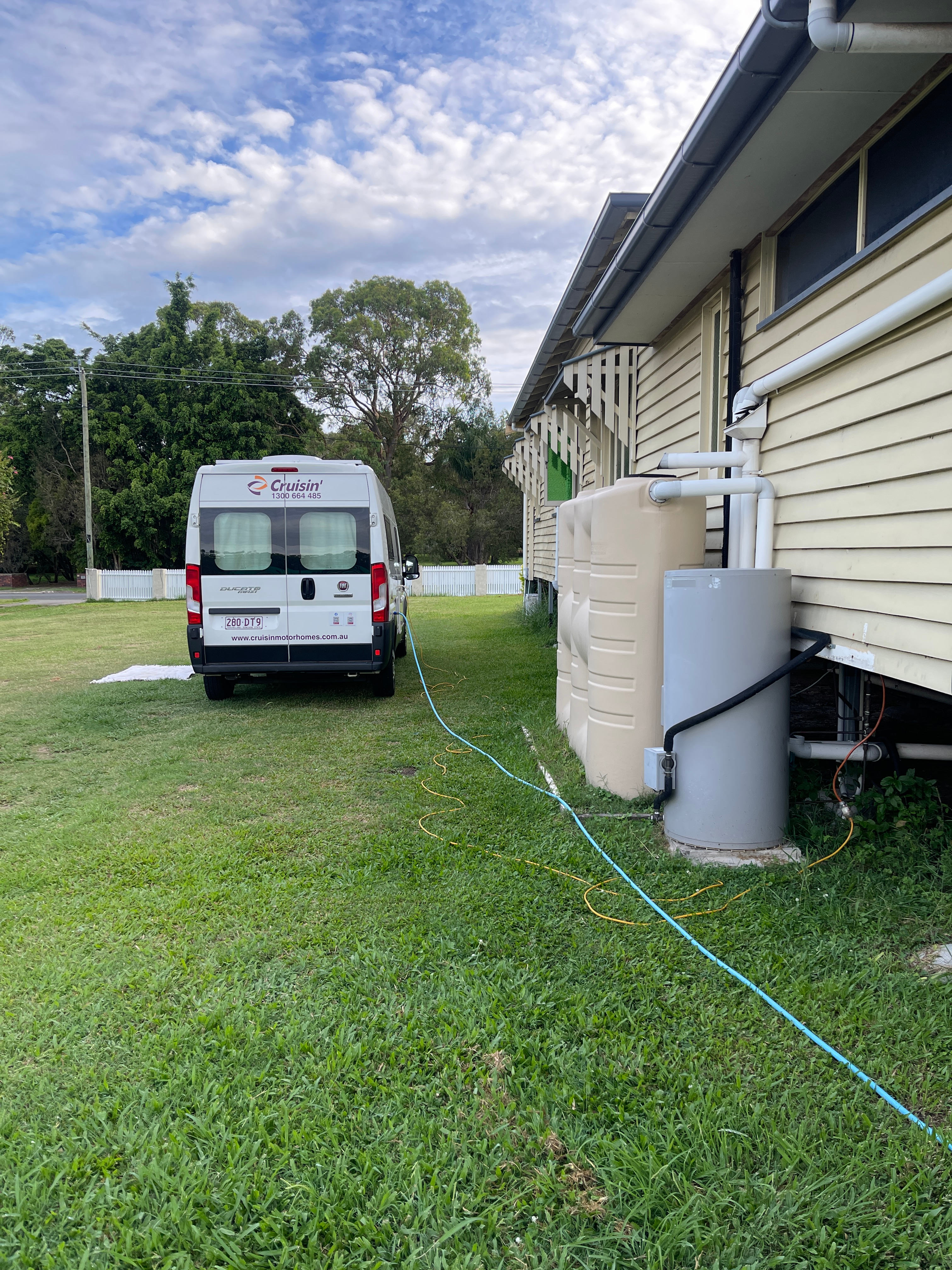 Front camp site next to the house 