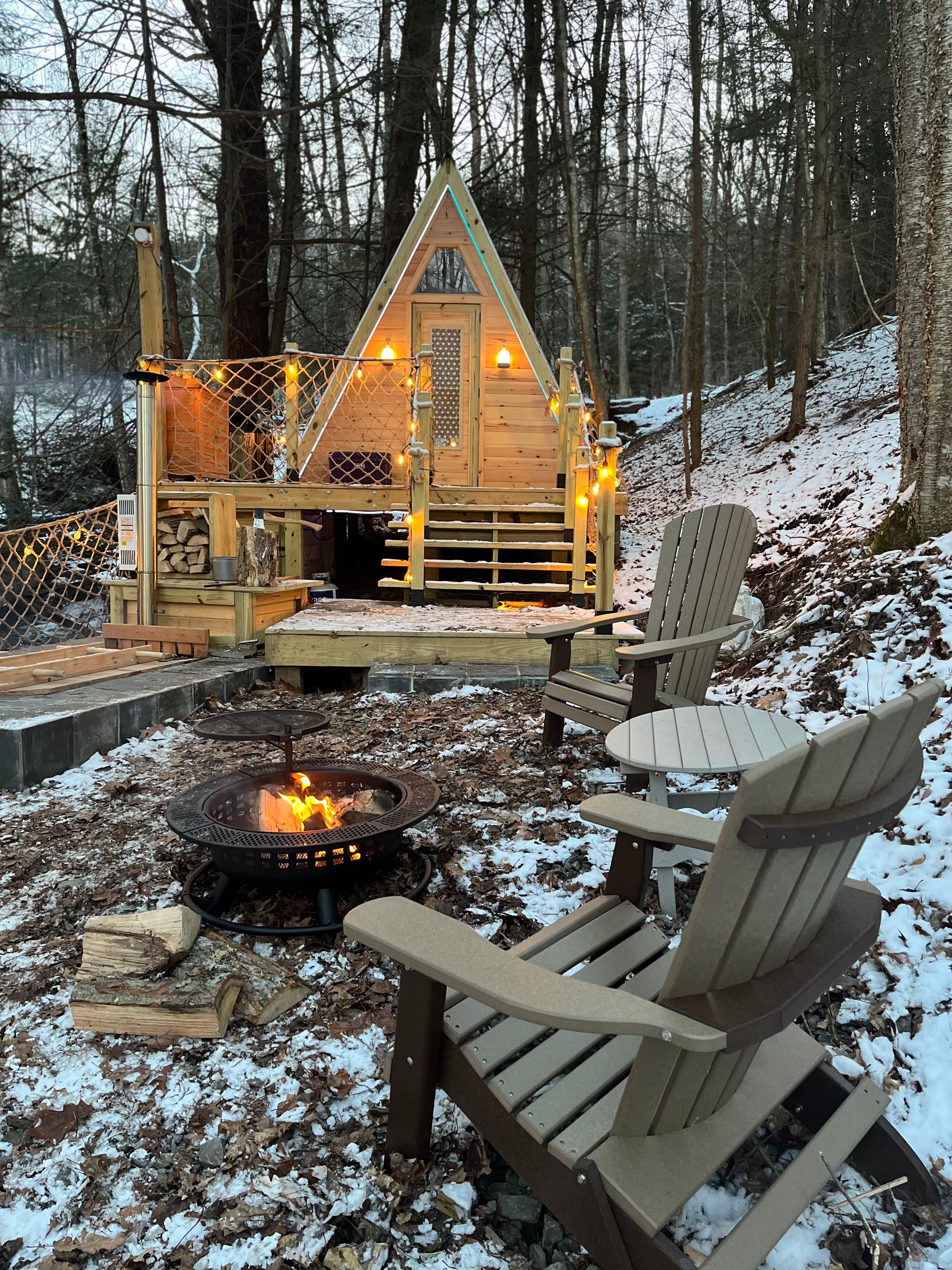 Glamping Tent Overlooking Waterfall