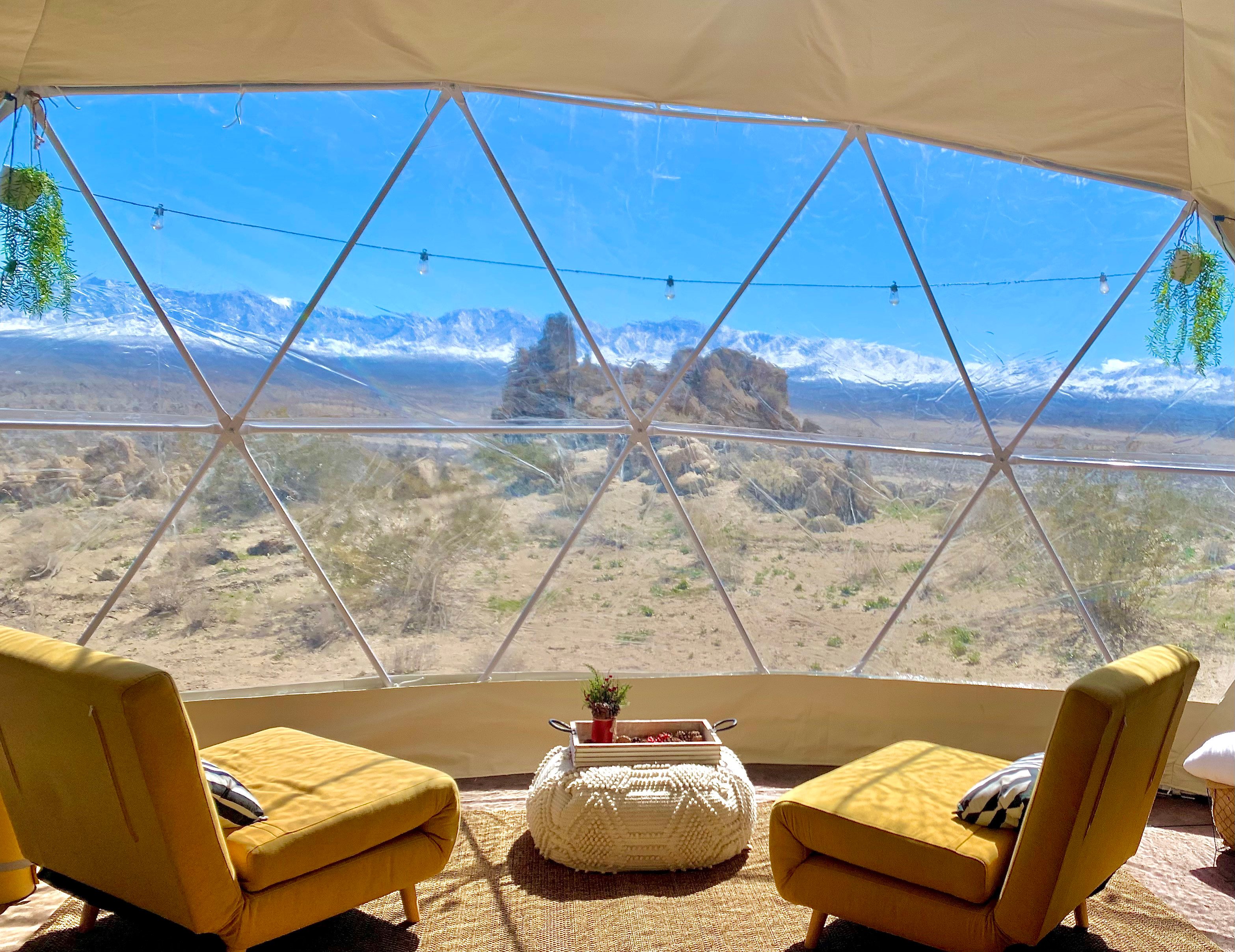 Private Hilltop Desert Dome + Pool | 1 Hr from LA