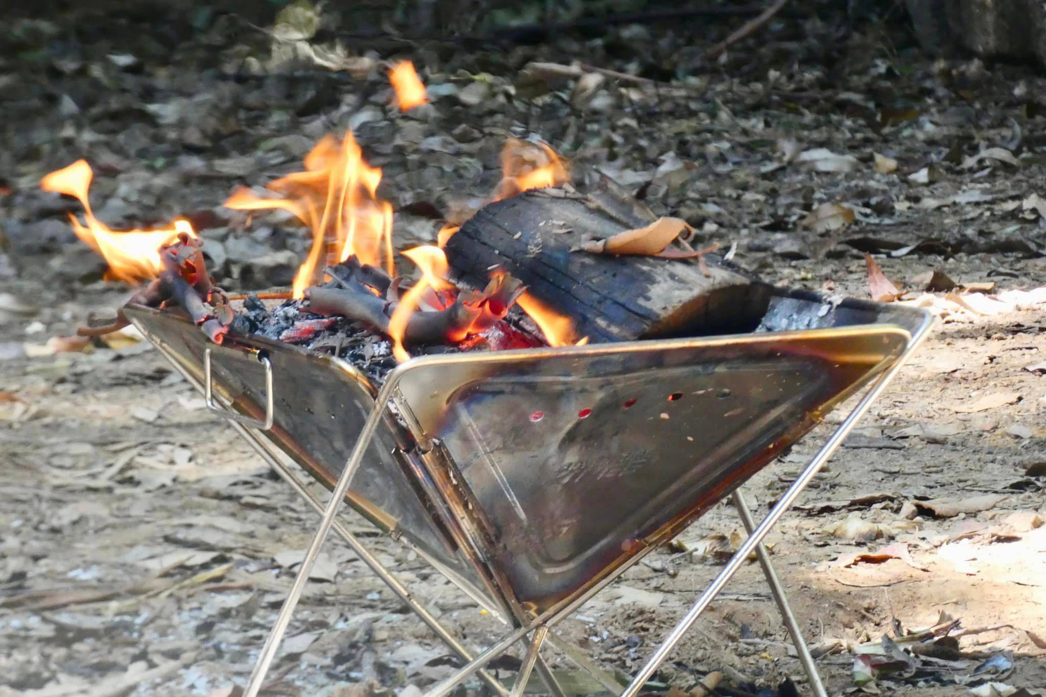 Relaxing around the camp fire