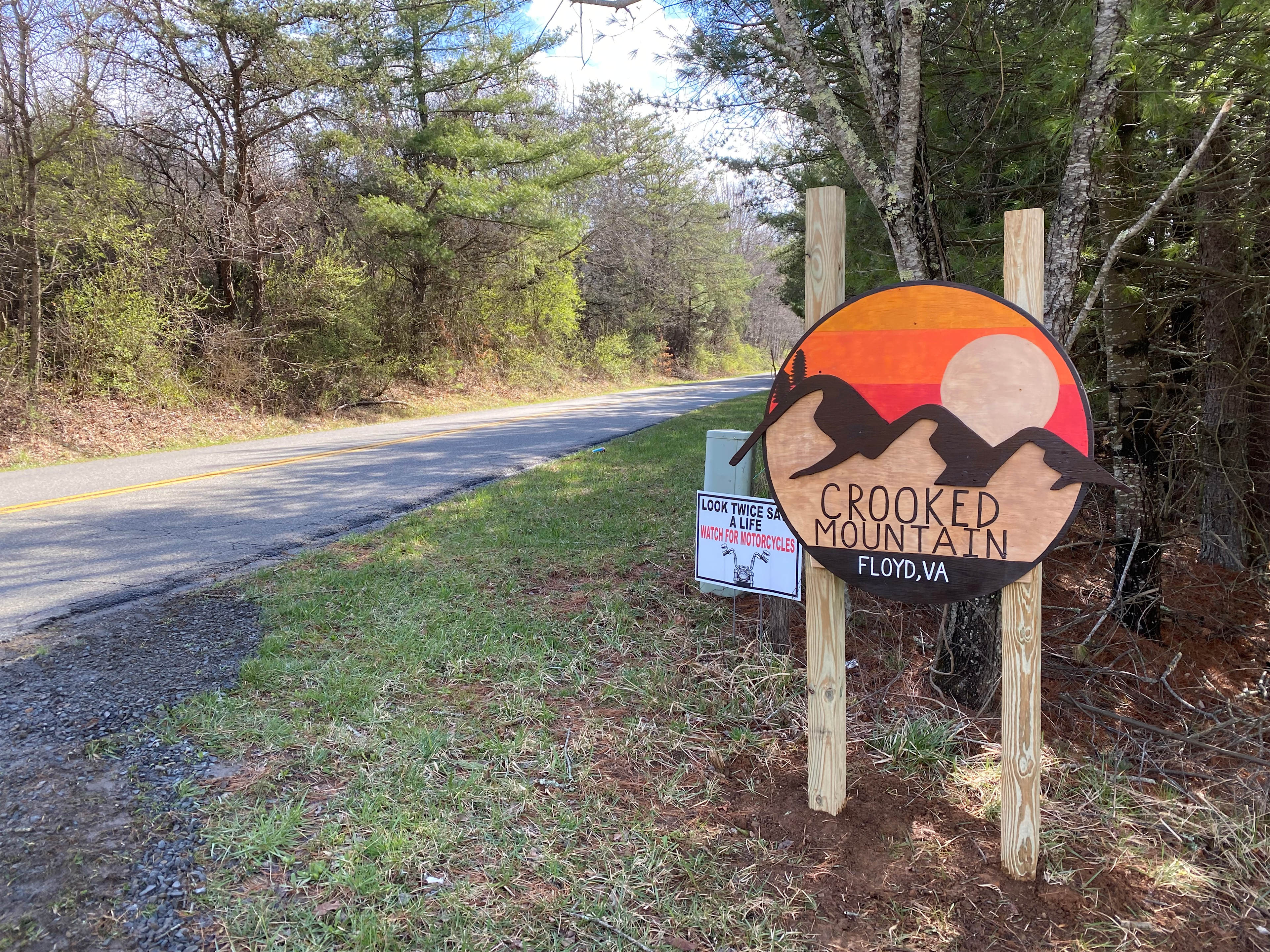 Sign at entrance of property coming from Floyd or highway 221