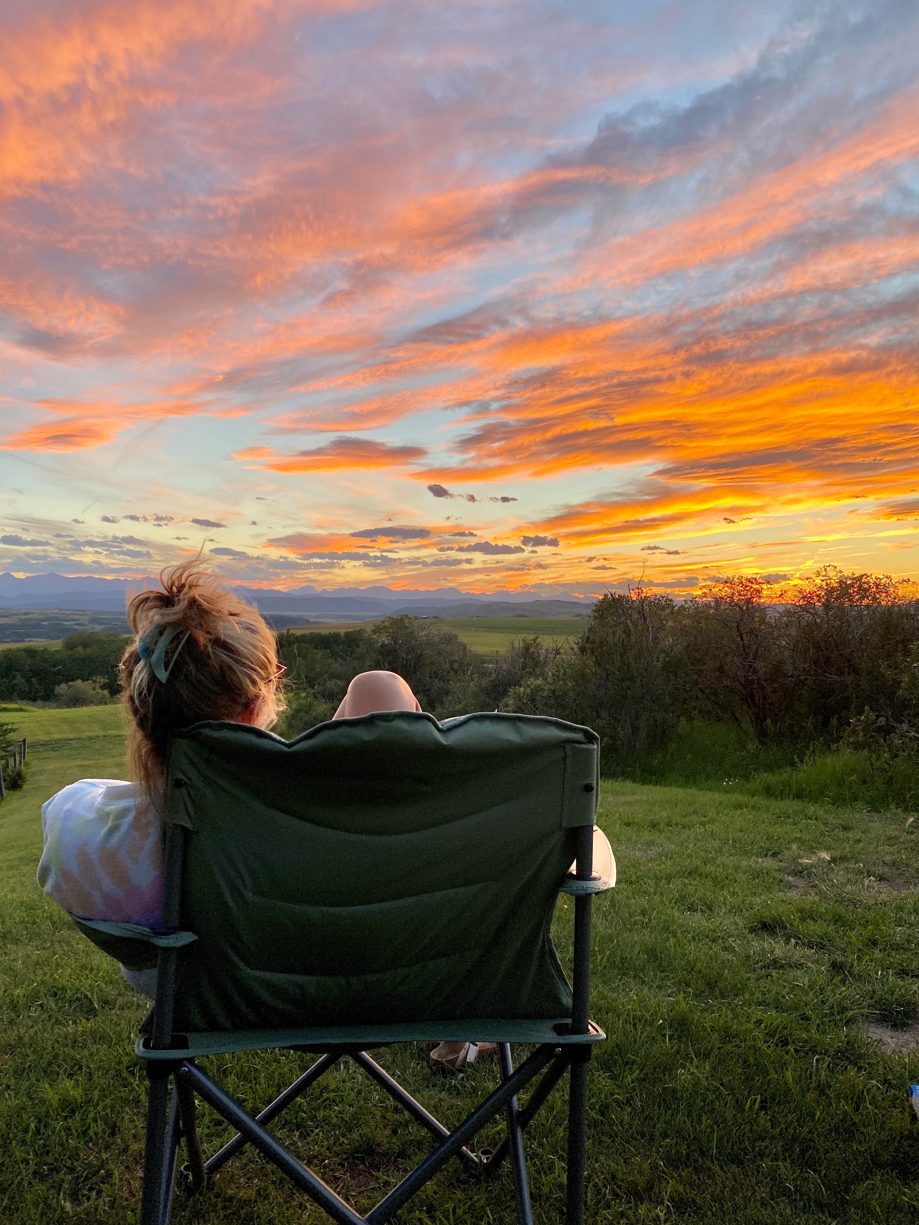 Watching the sunset steps from your door