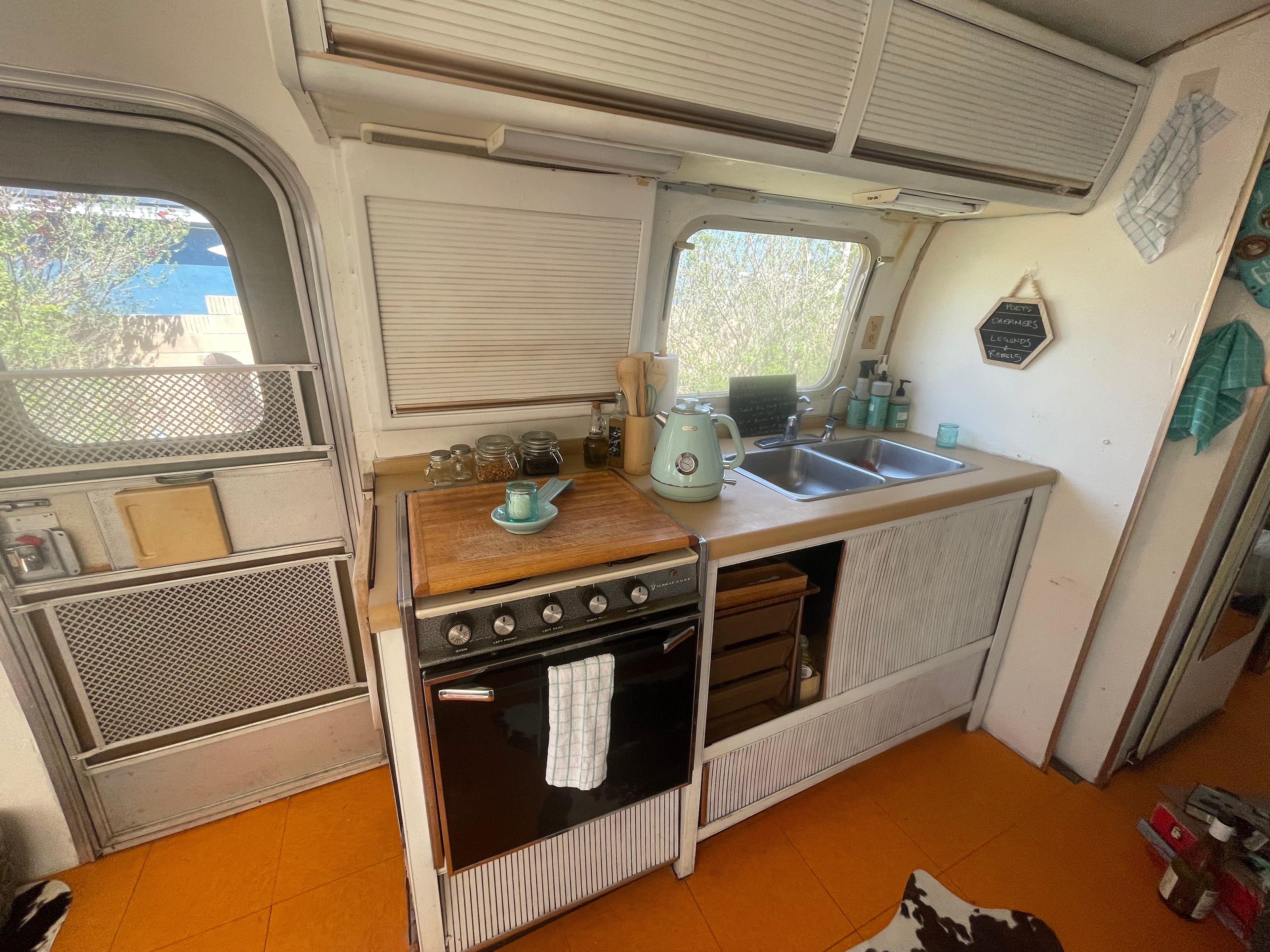 Airstream chillin, calm city oasis