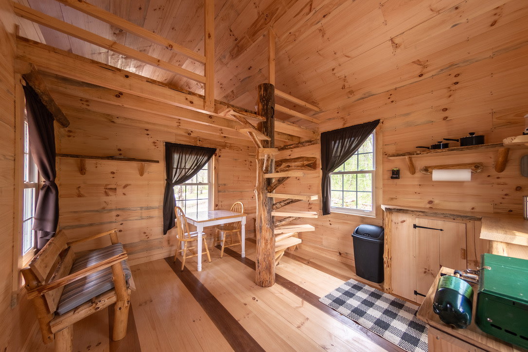 Unique circular stairway to loft