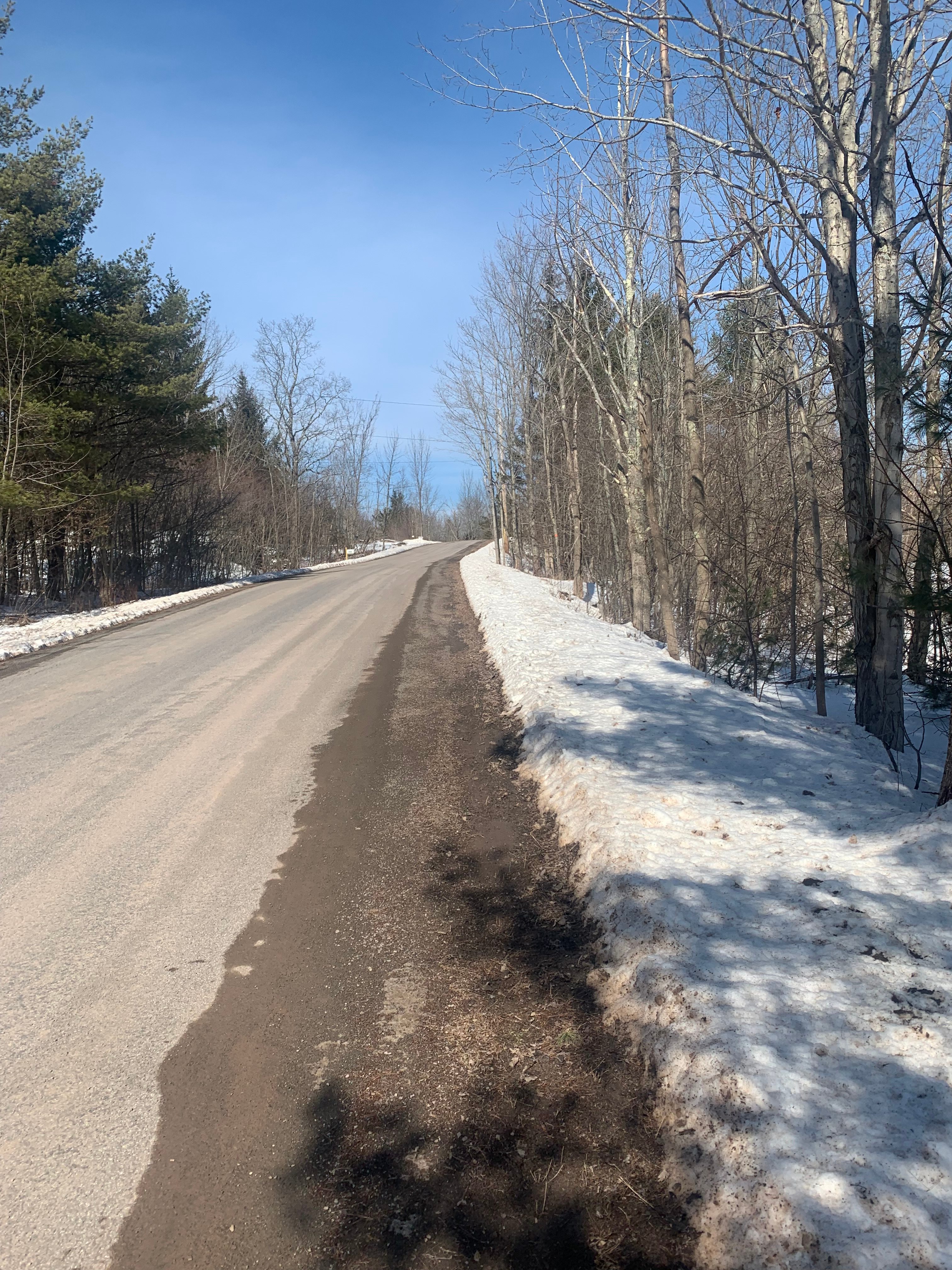 The town maintained road going into the property. 