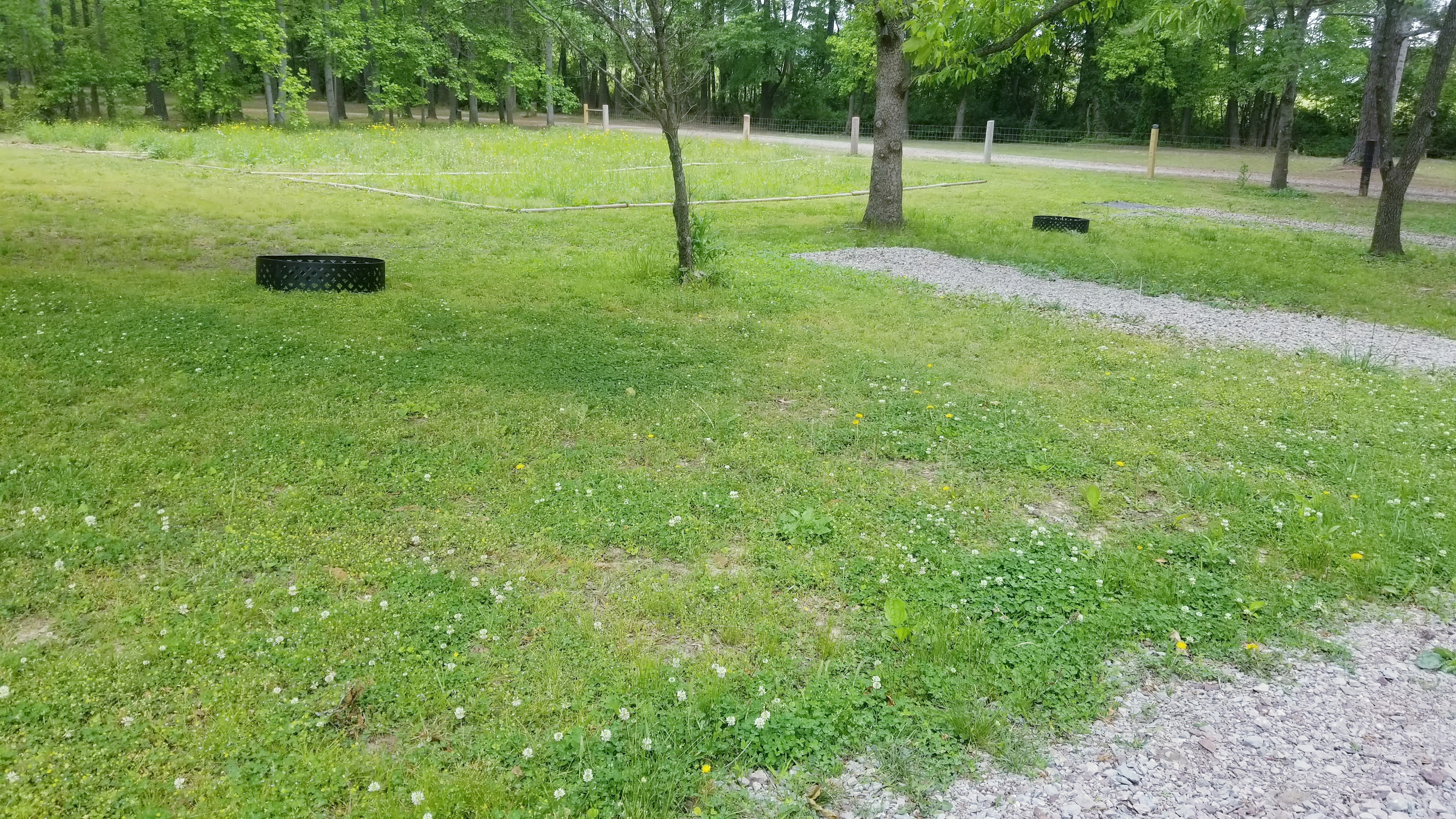 small camper space. Gravel pad is only 8ft W x 25ft L right now but I'm looking to pour another 8 ft. 