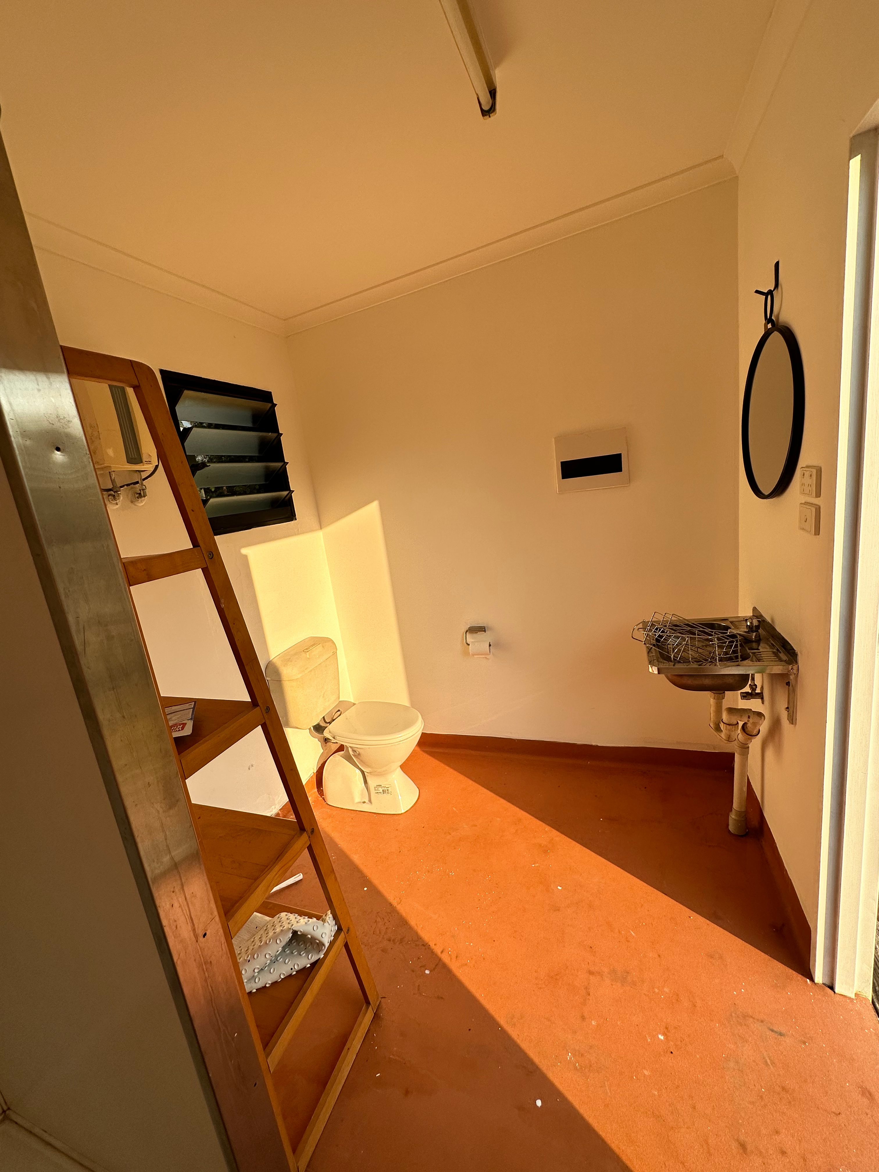 Inside the ablution block 