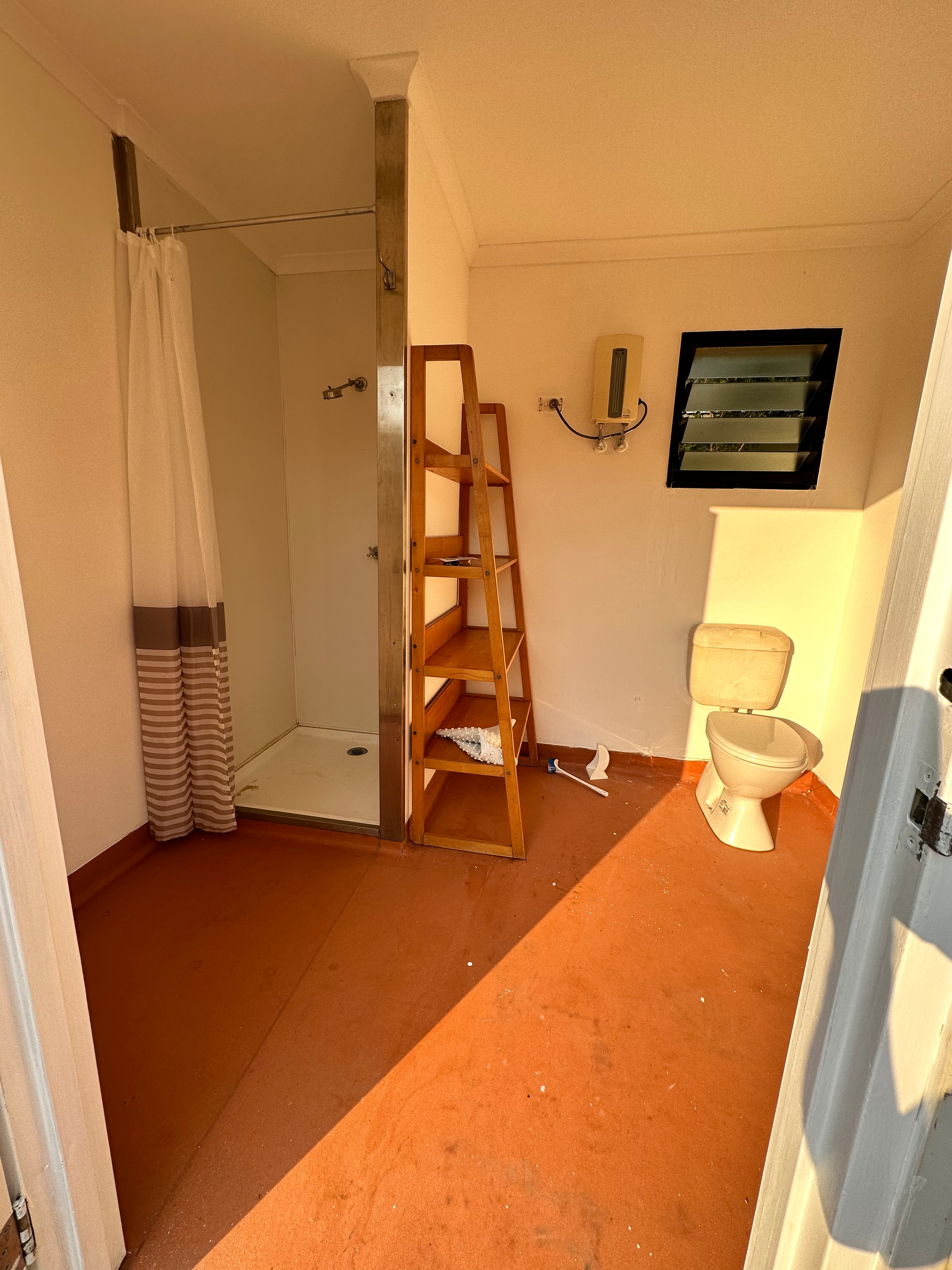 Inside the ablution block. 