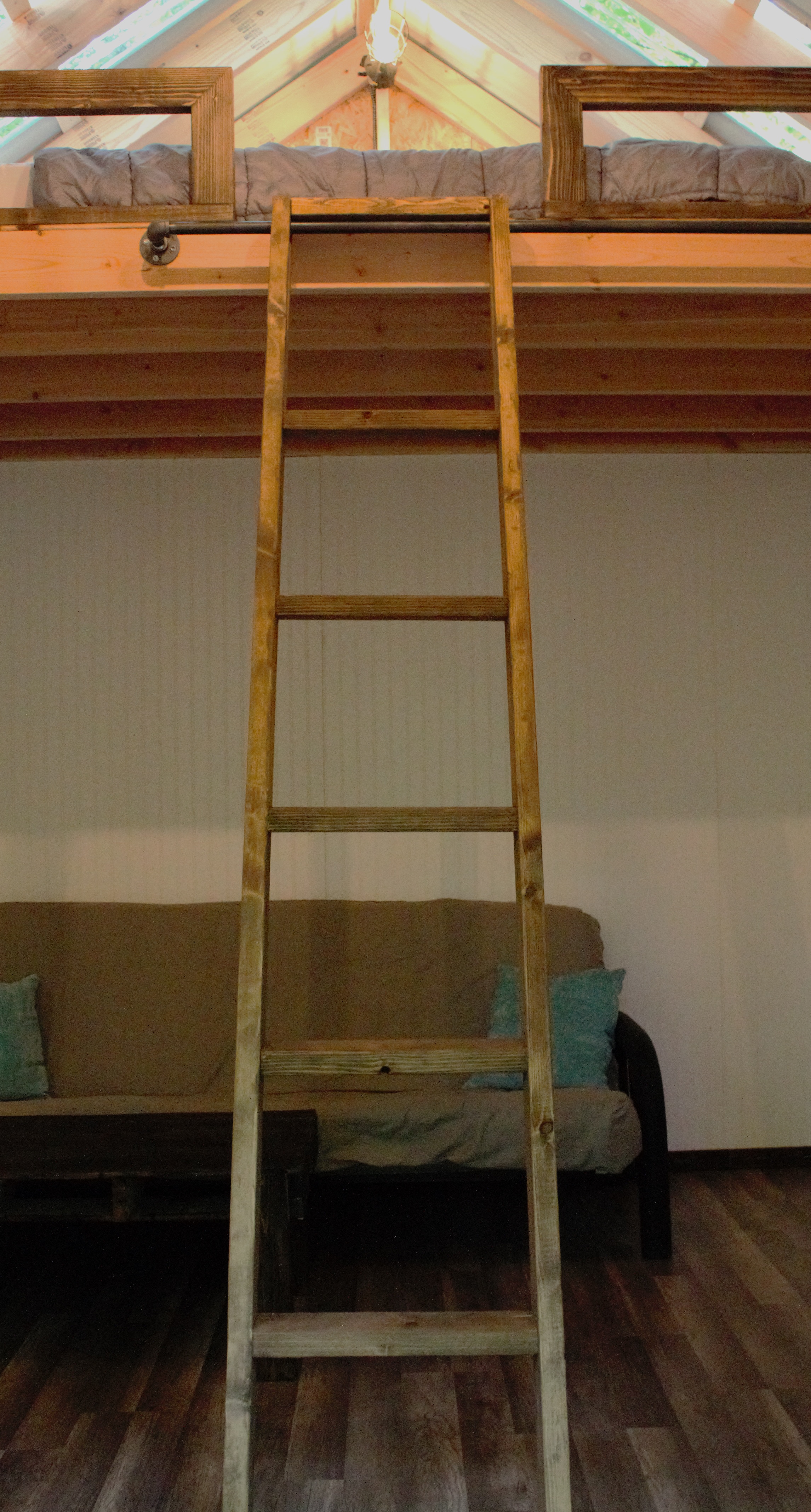 Loft area with full size mattress