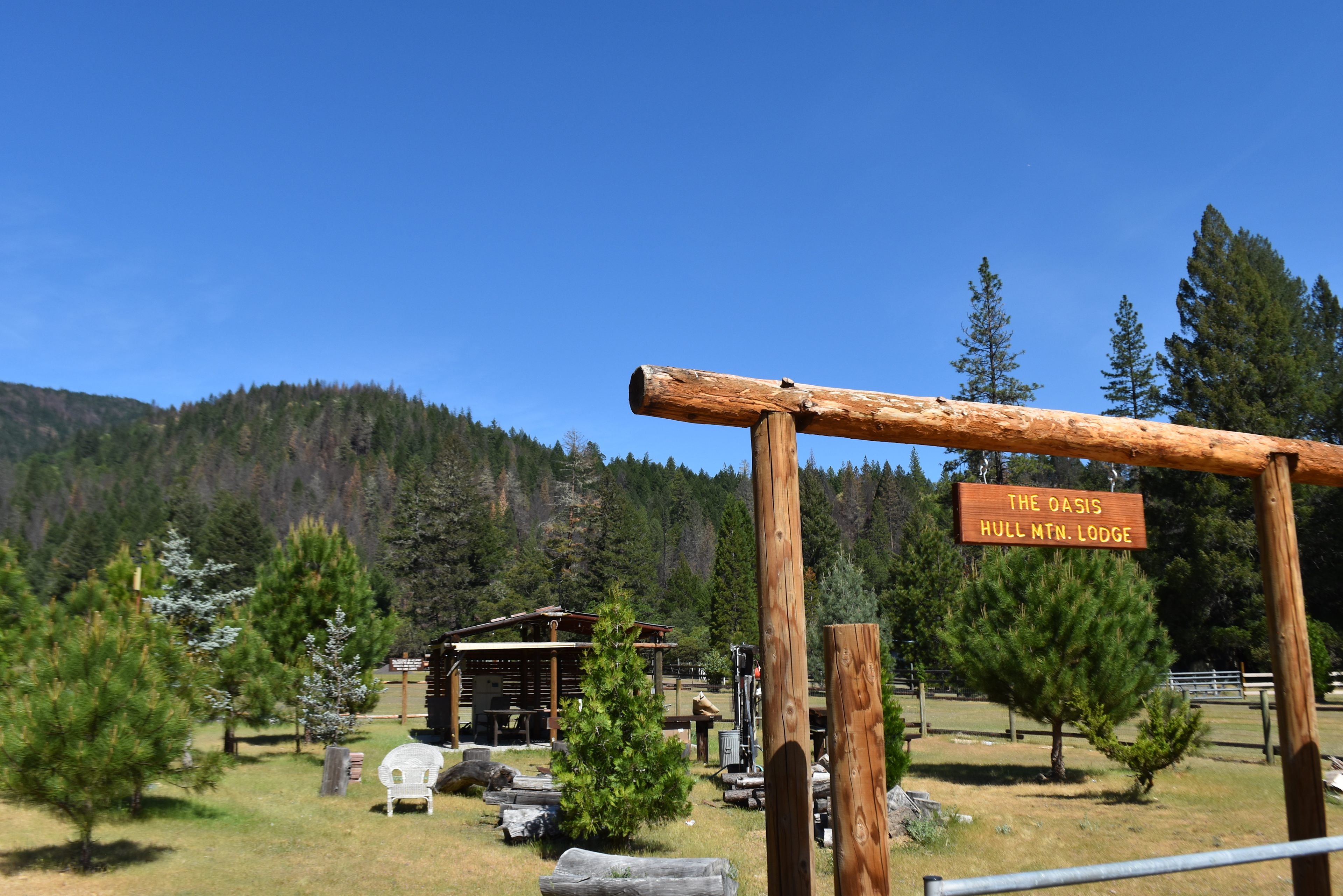 Fire pit and stargazing open area