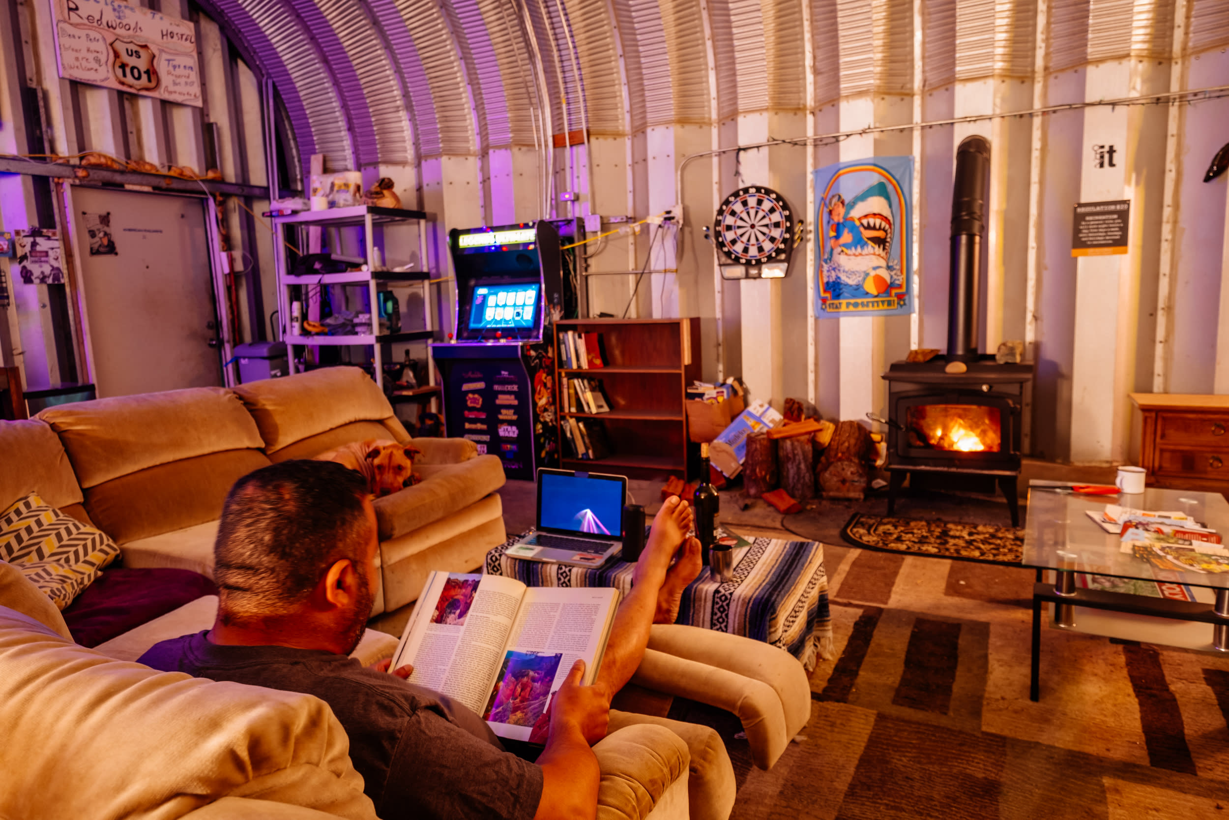 main living room next to fireplace