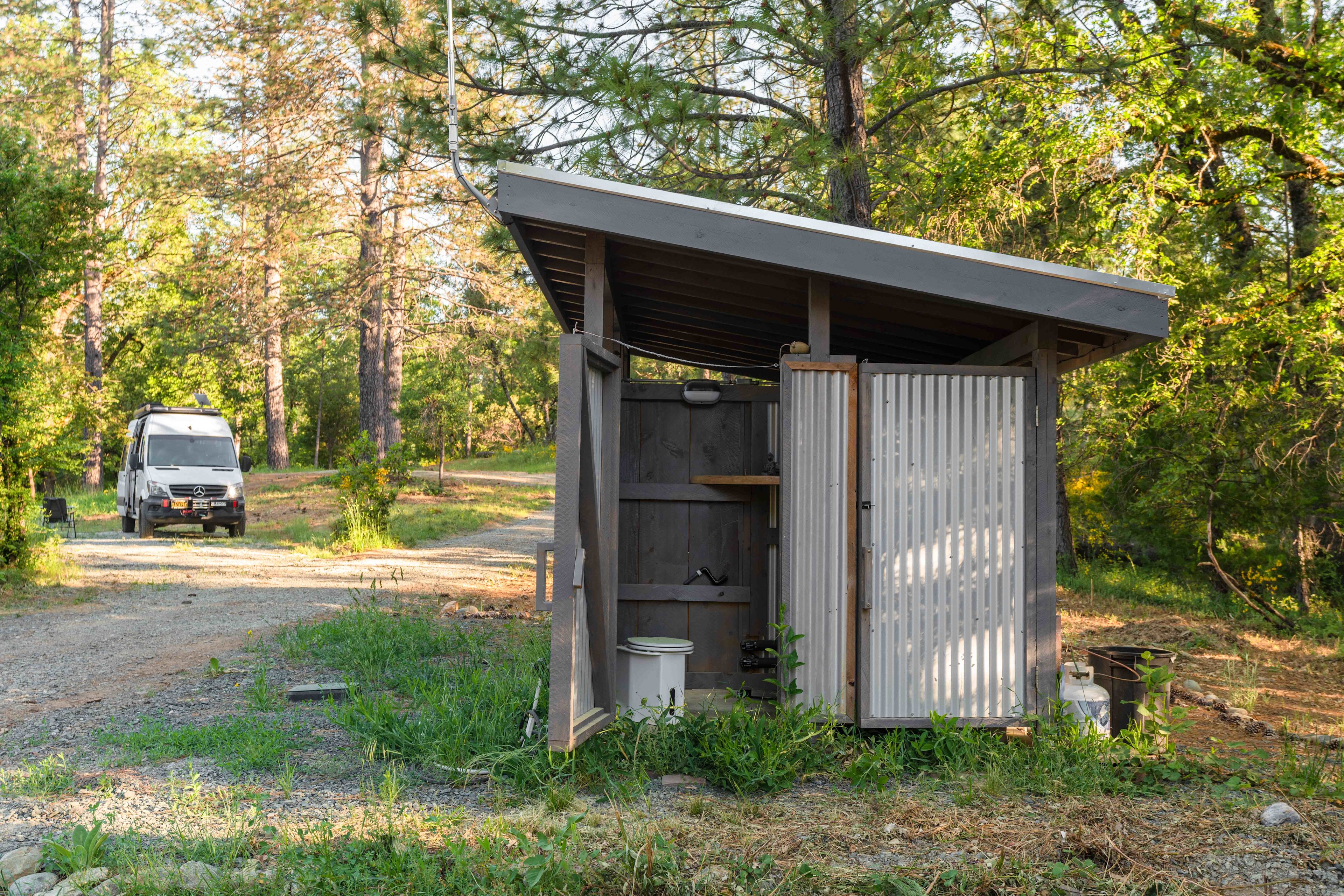 Two very clean composting toilets 