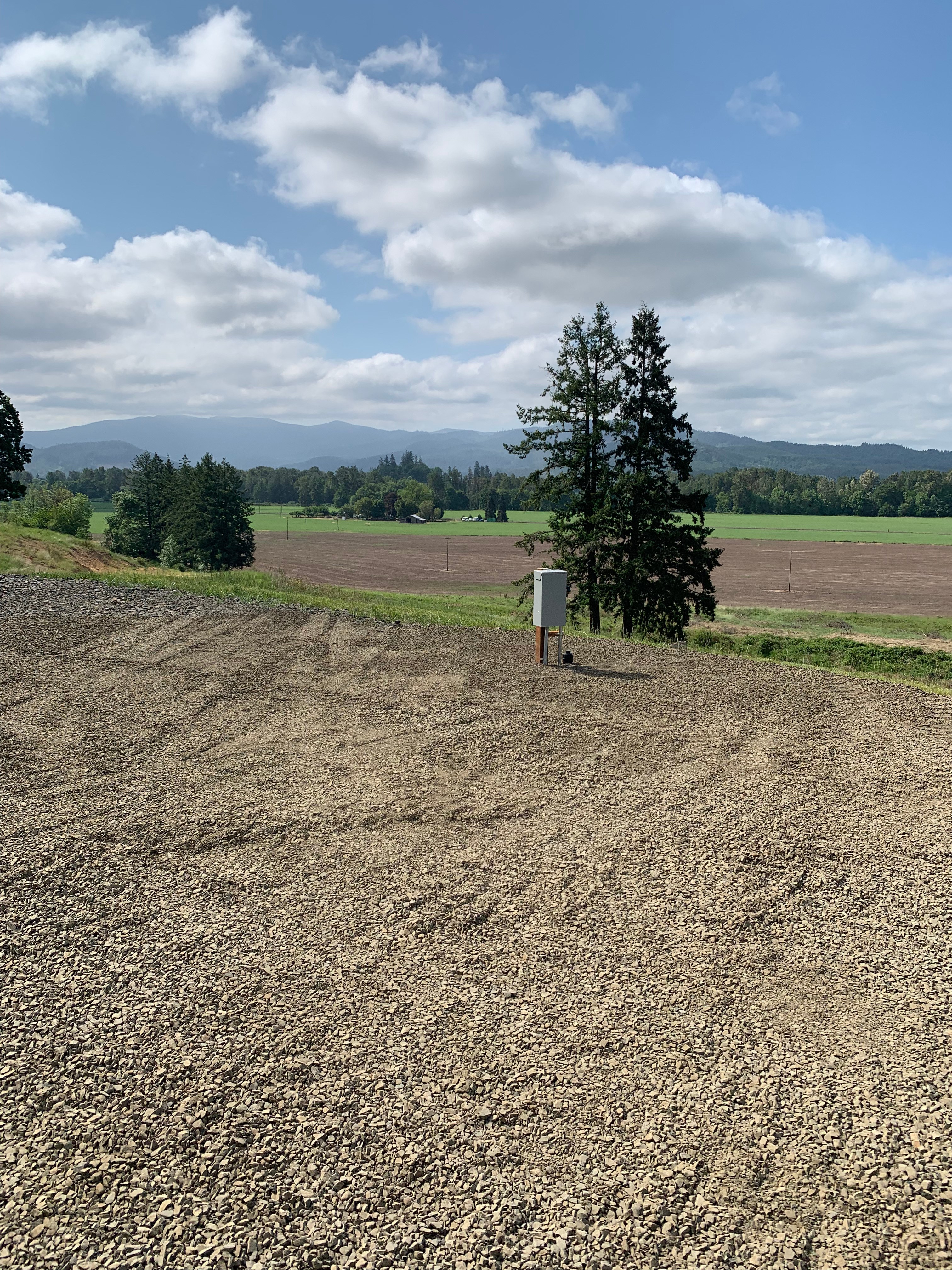 Southern view. Fresh 3/4” rock added. 