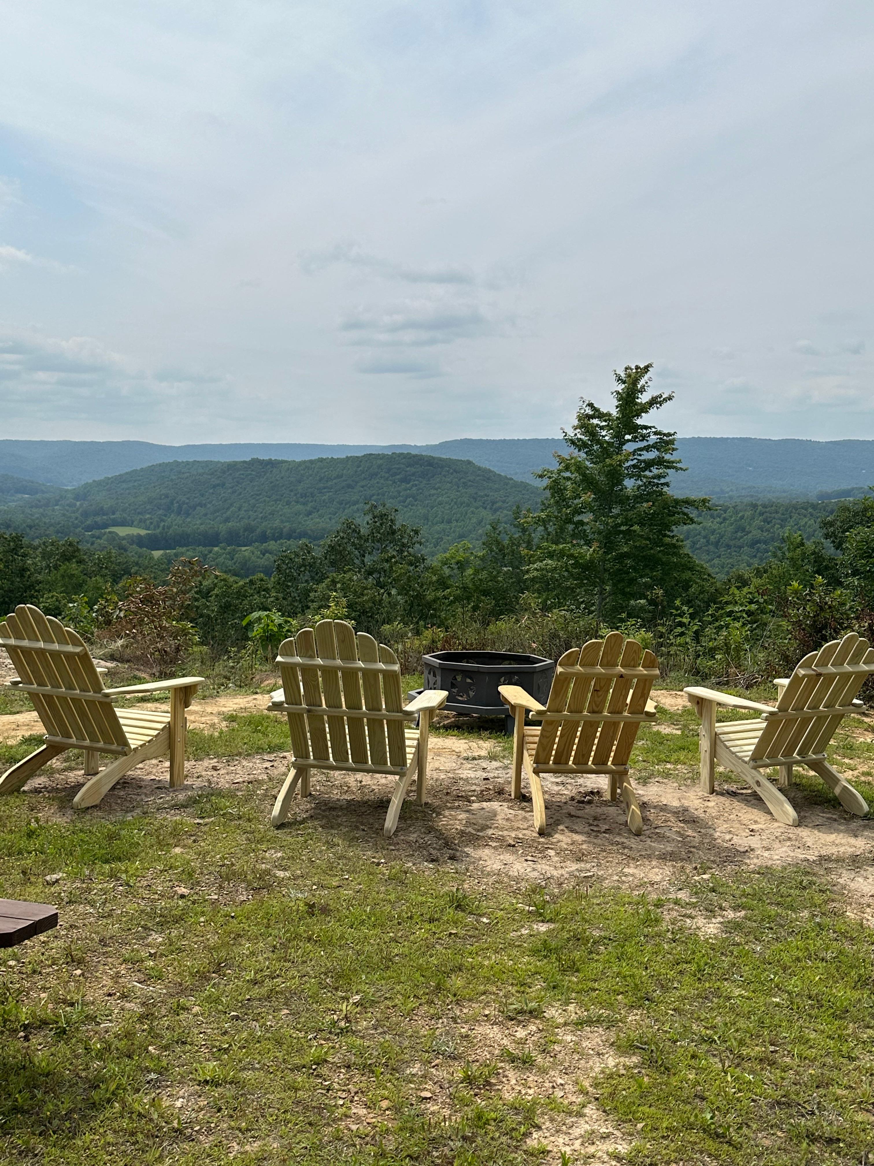 Enjoy relaxing in our campsite chairs


