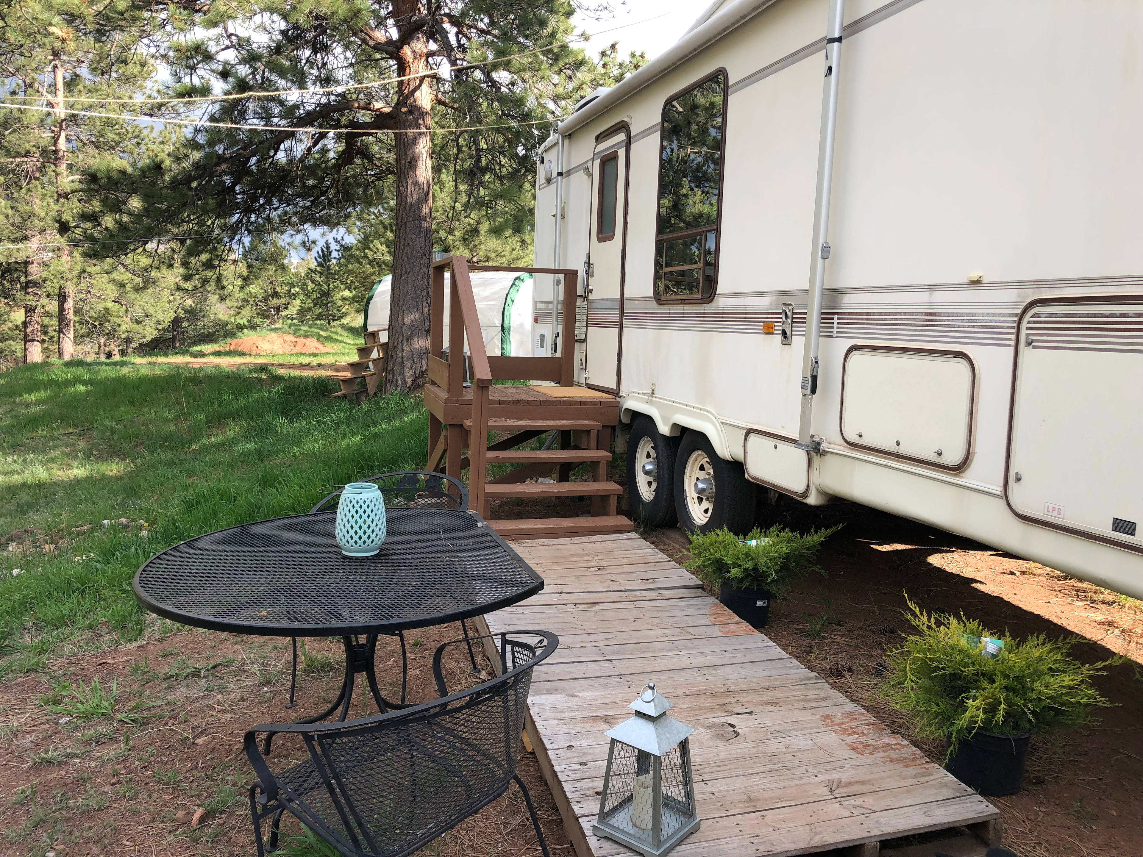 Walkway to the camper