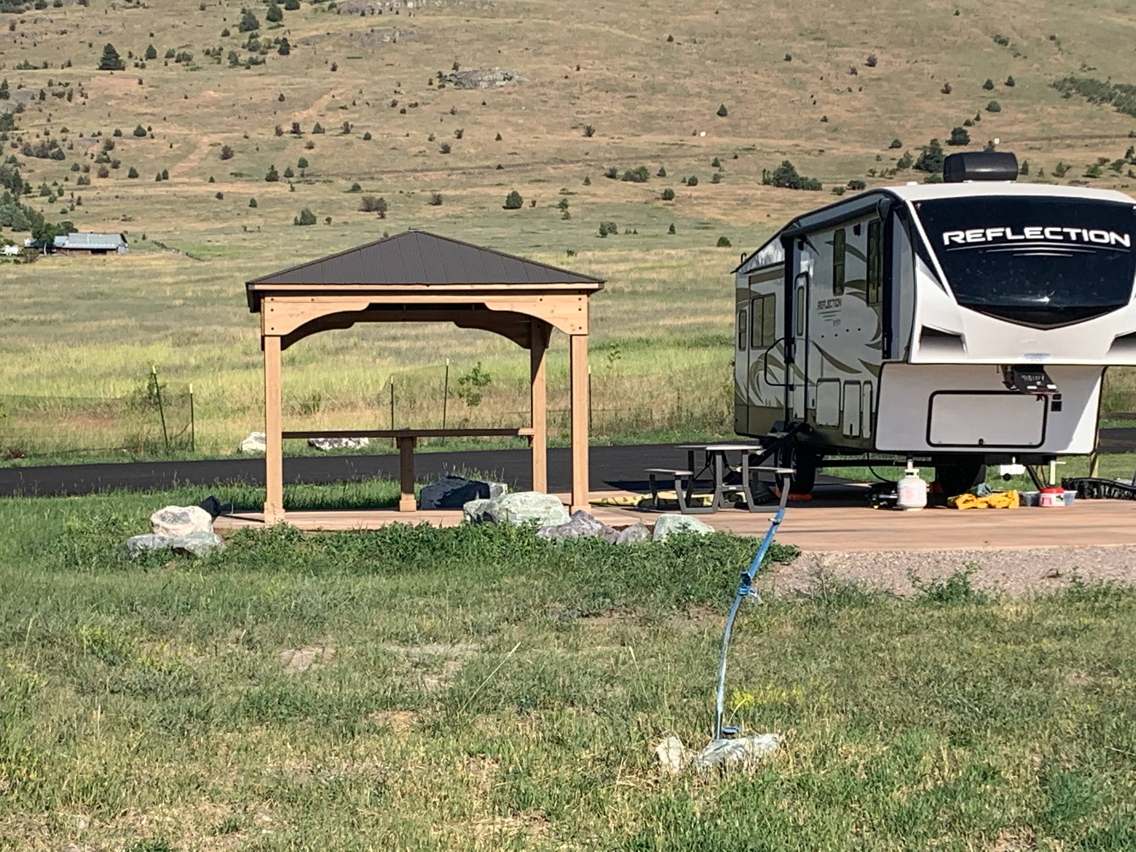 Our lot now has a gazebo.