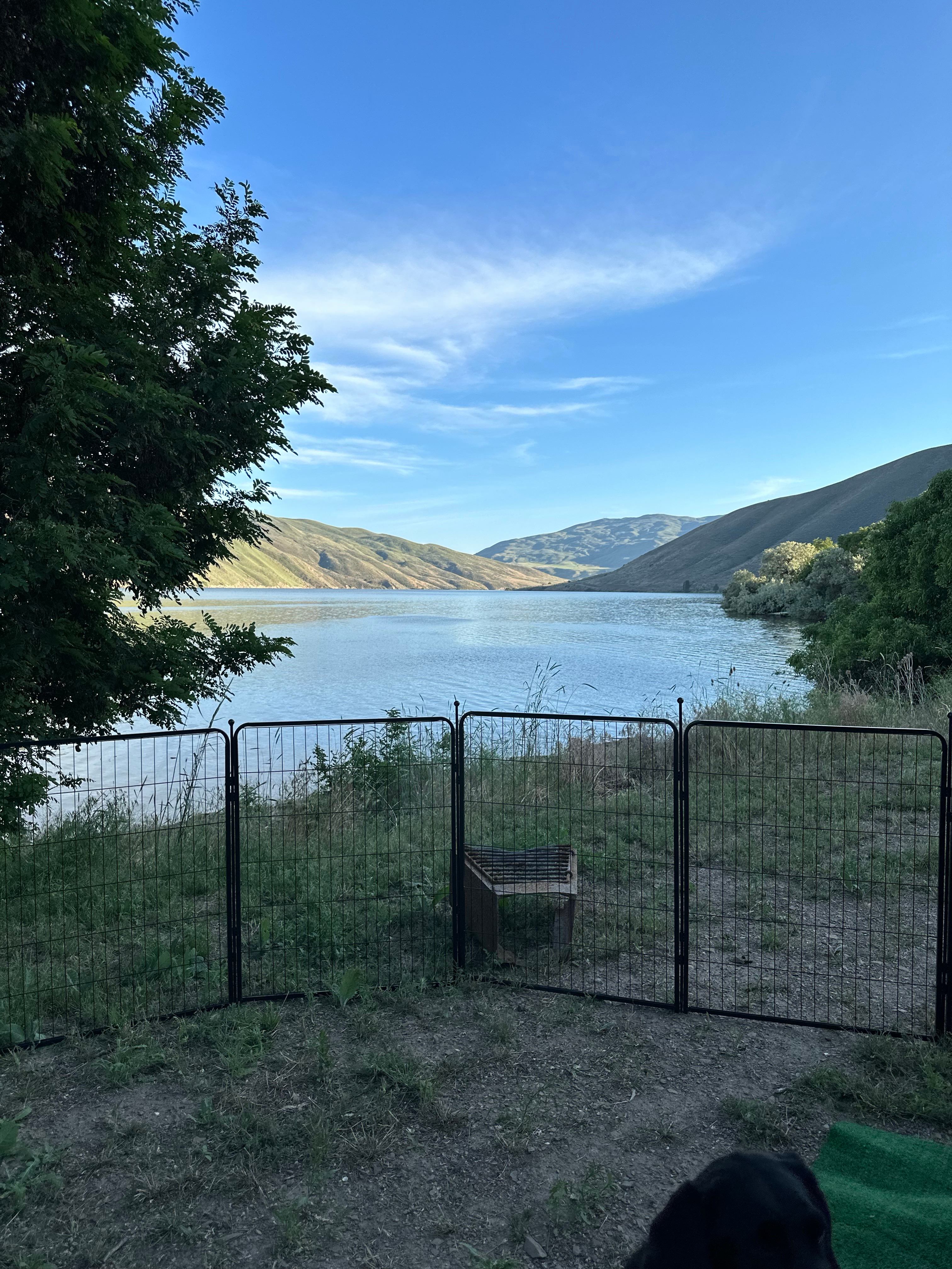 Waterfront cabin and camping