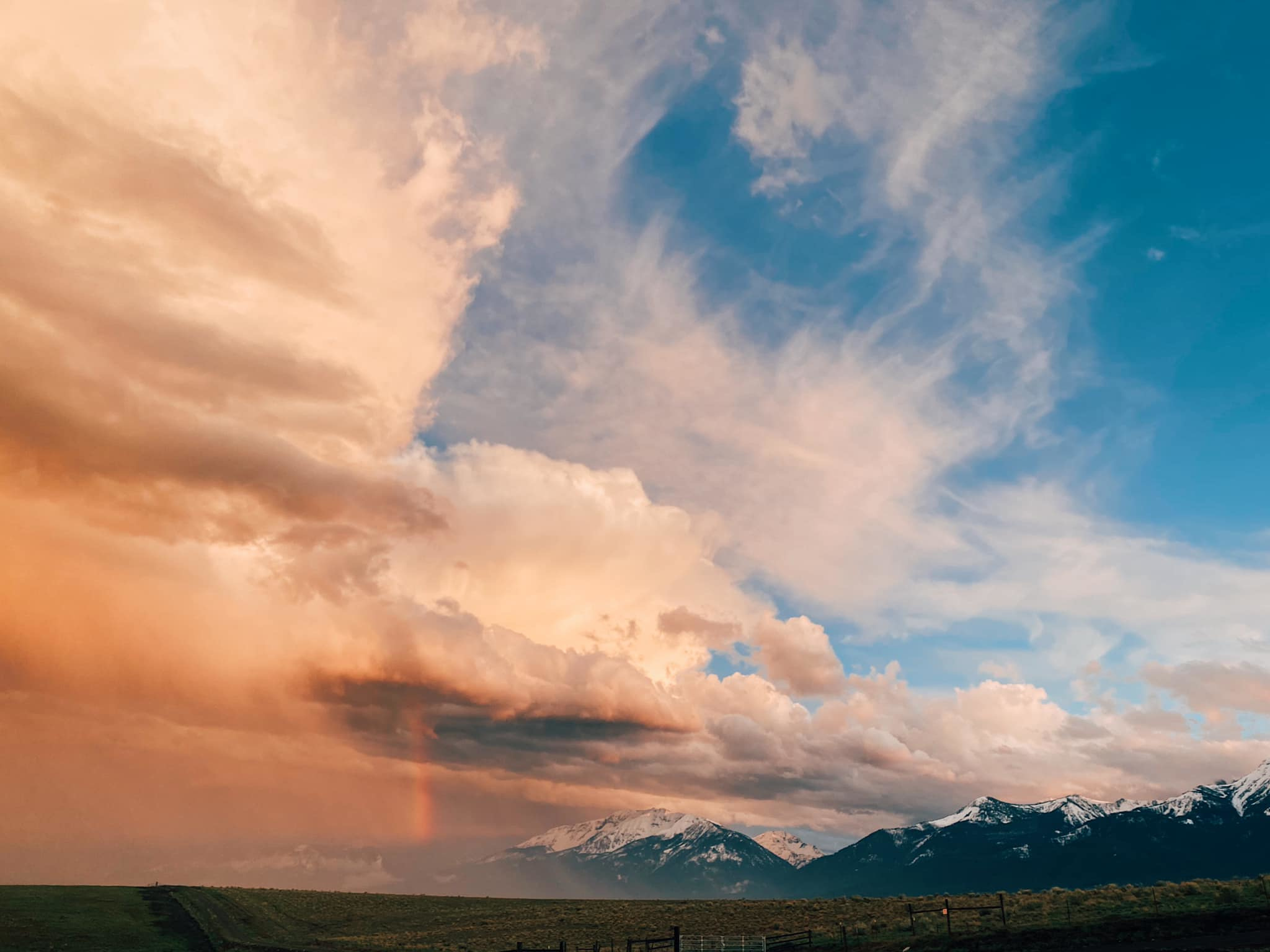 Spring storm, views from the property 