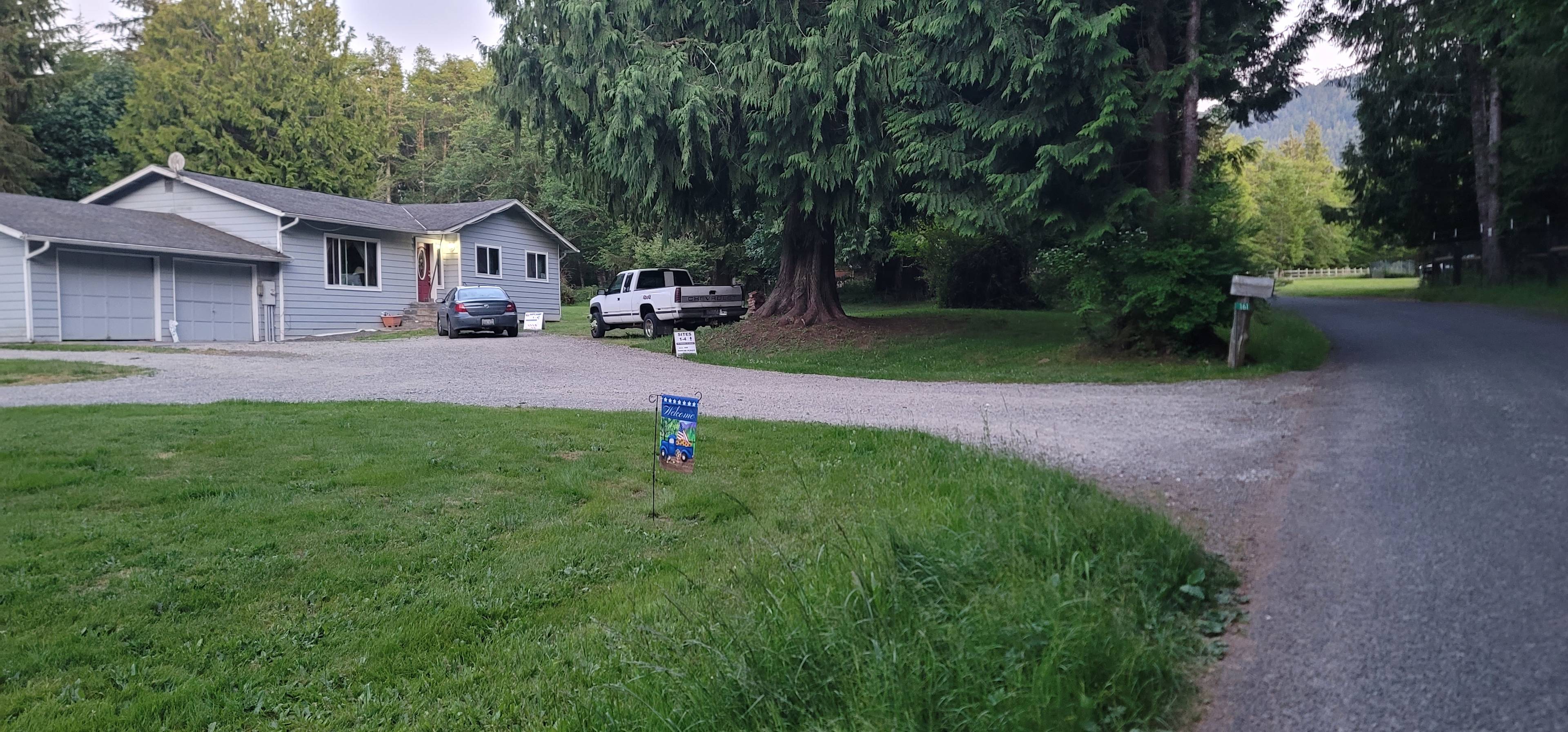 entrance from road