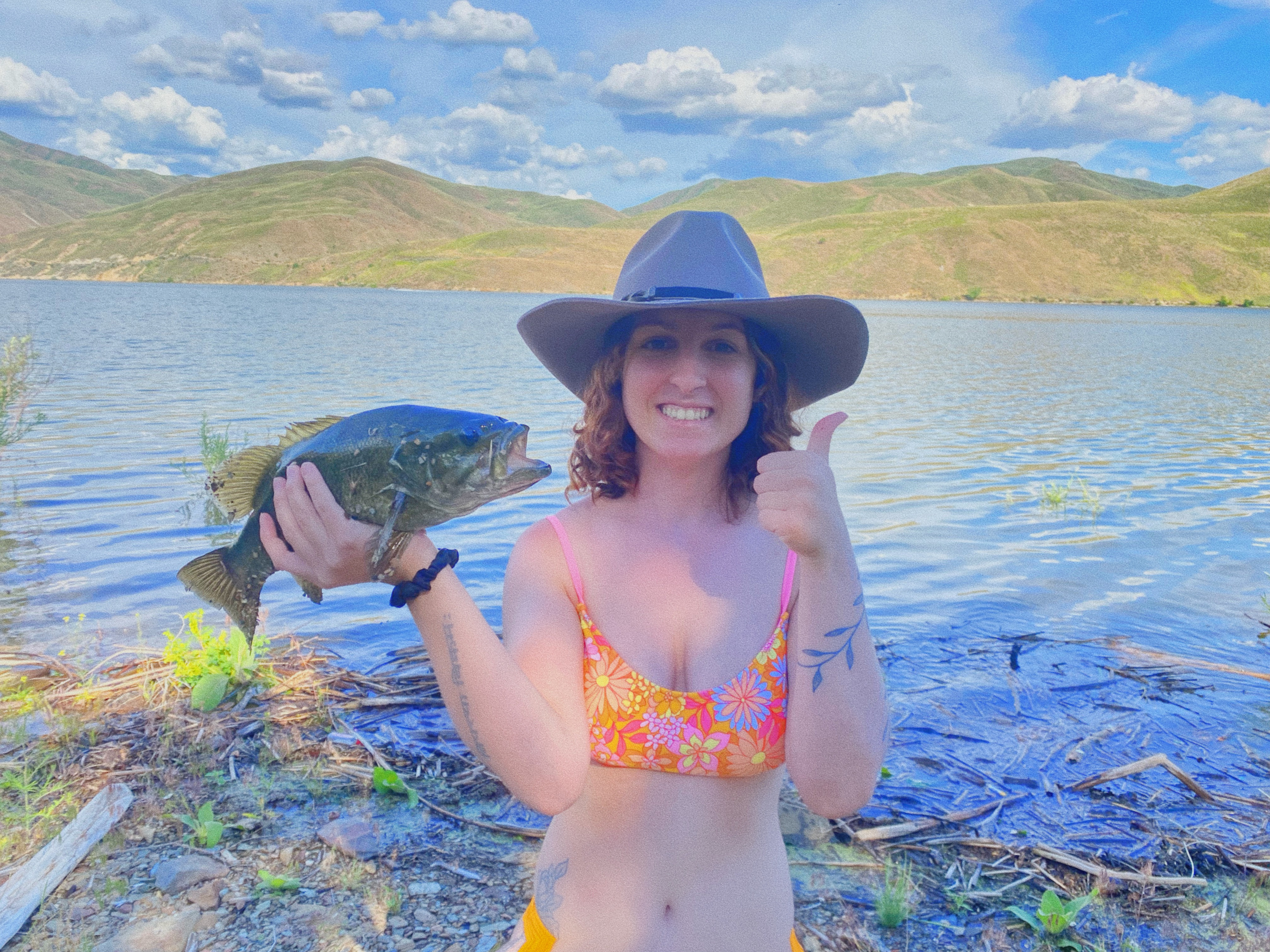 Waterfront cabin and camping