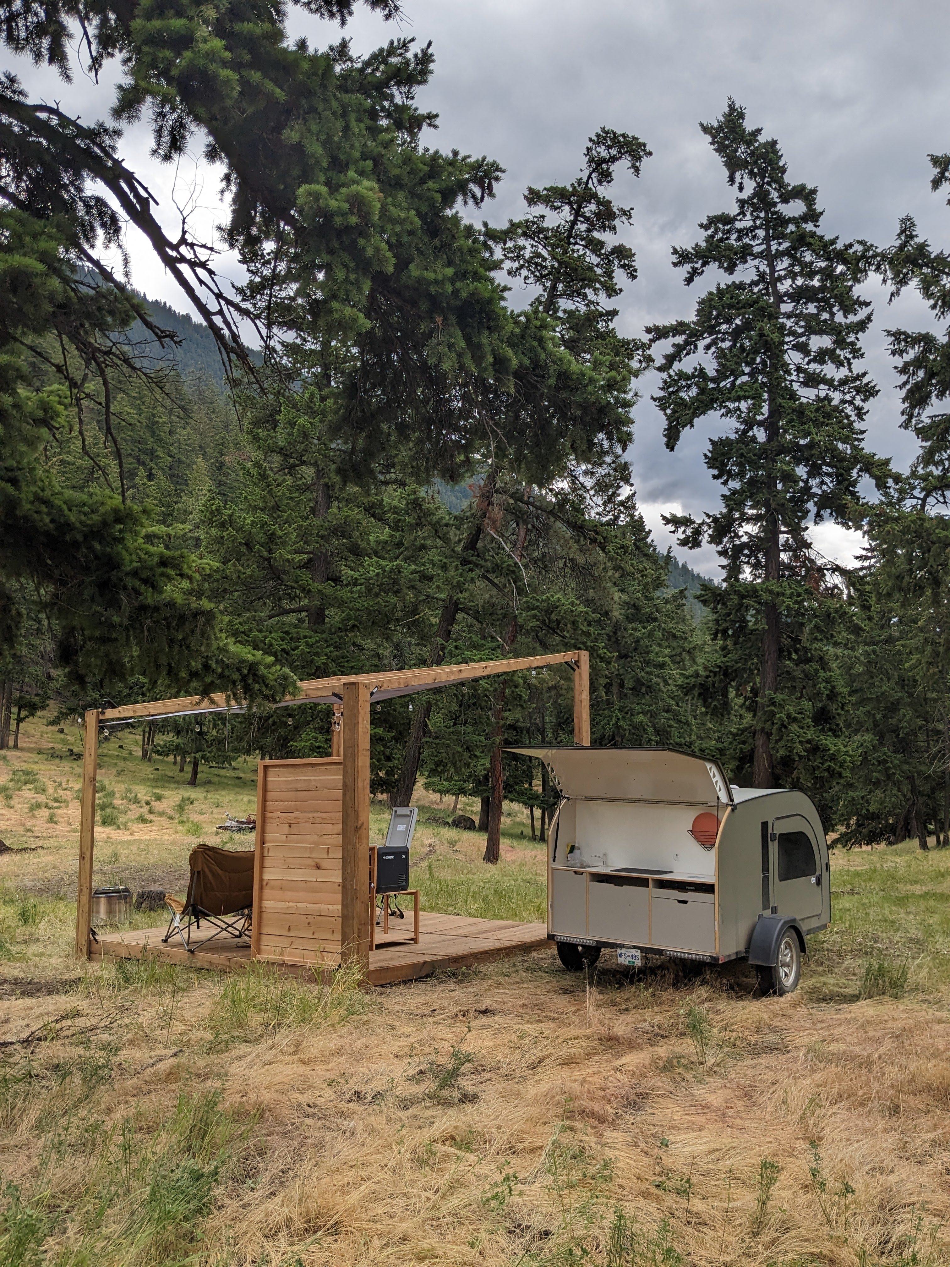 Privacy wall and forest view